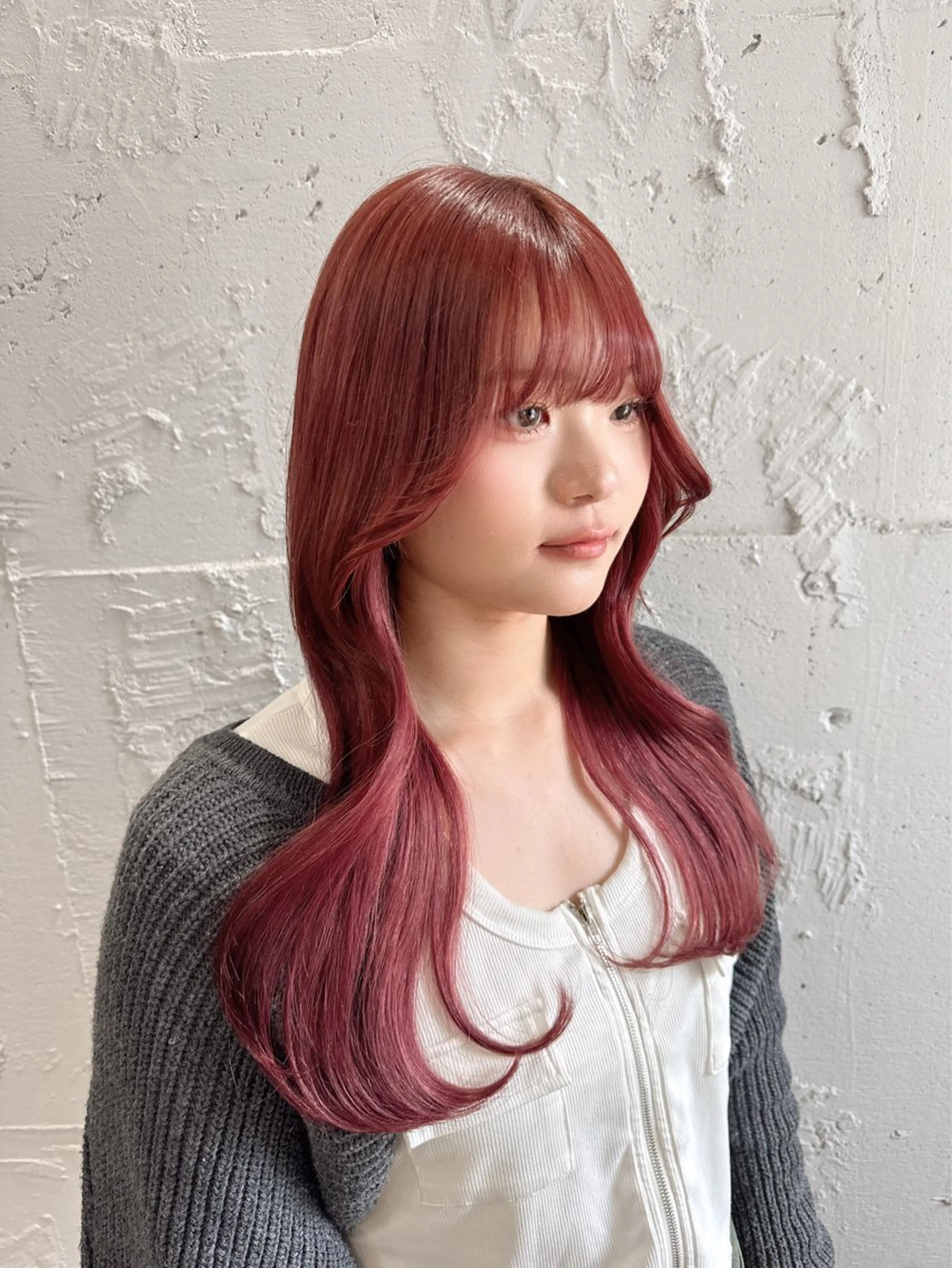 ロング プルエクステ エクステ ヘアカラー エクステ Fi-Ne 八戸のヘアスタイル