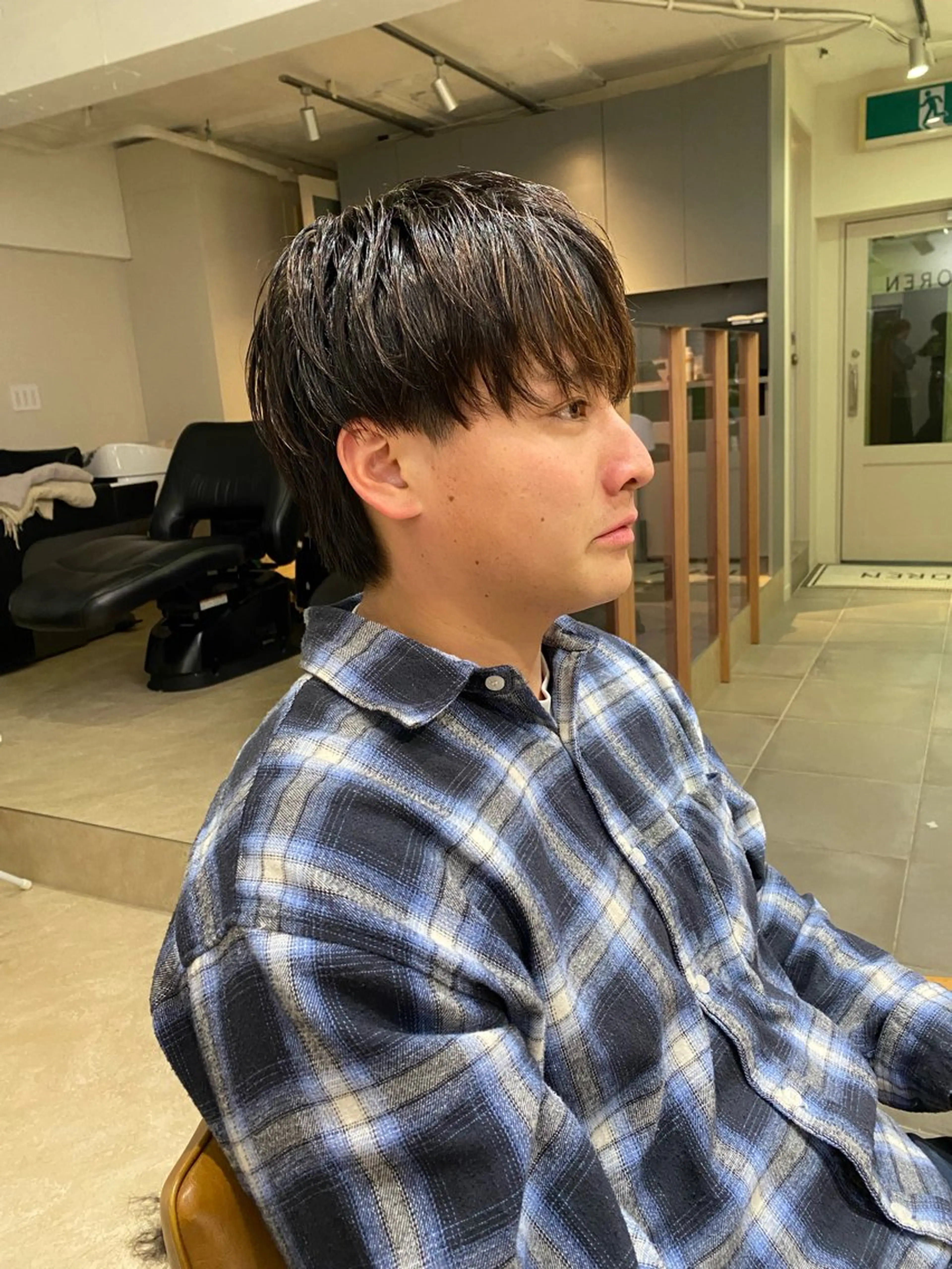 メンズ センターパート 田形清流のヘアスタイル