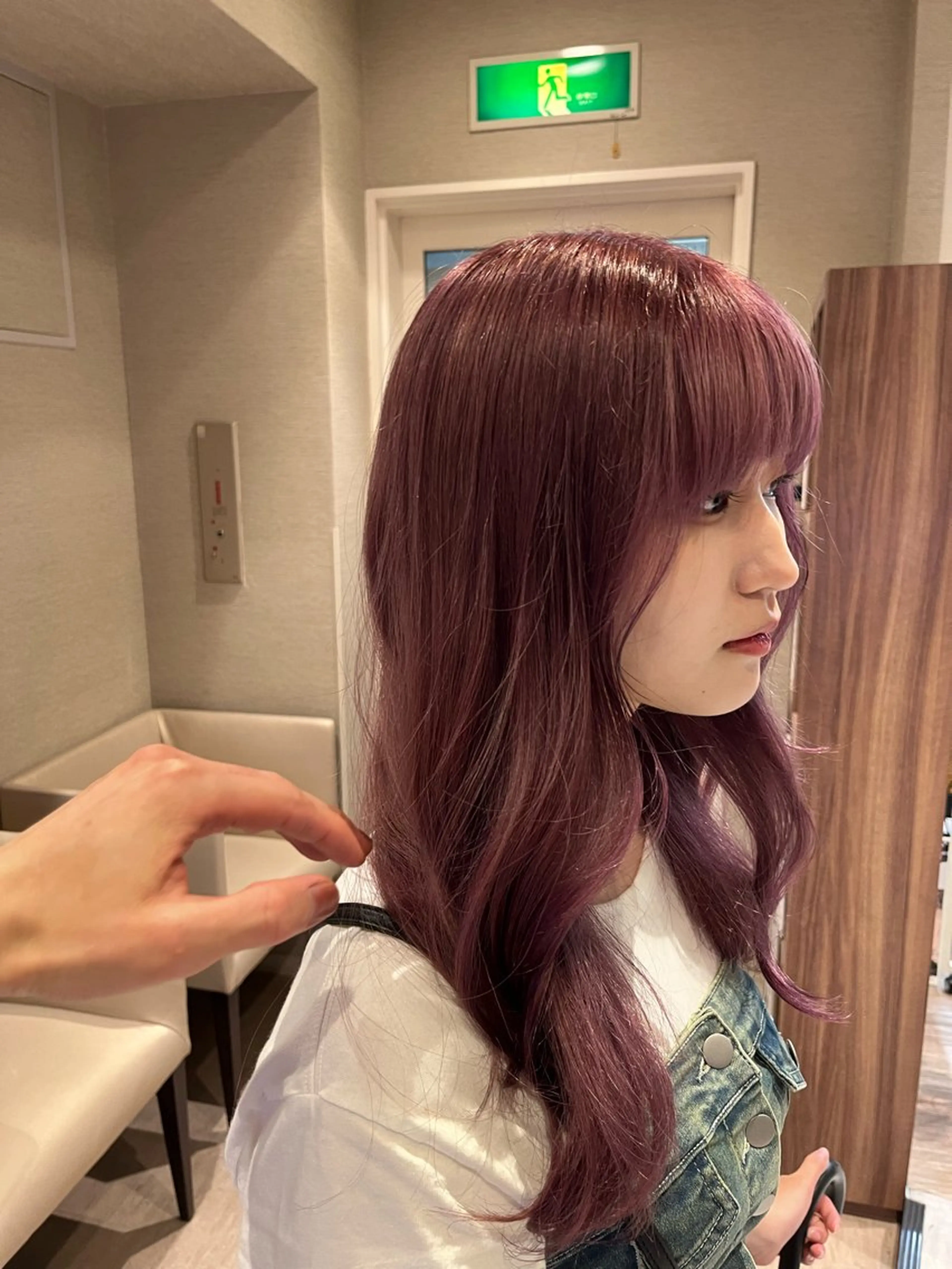 ロング カラー ピンクカラー dogstar小林諒 レイヤー/パーマのヘアスタイル