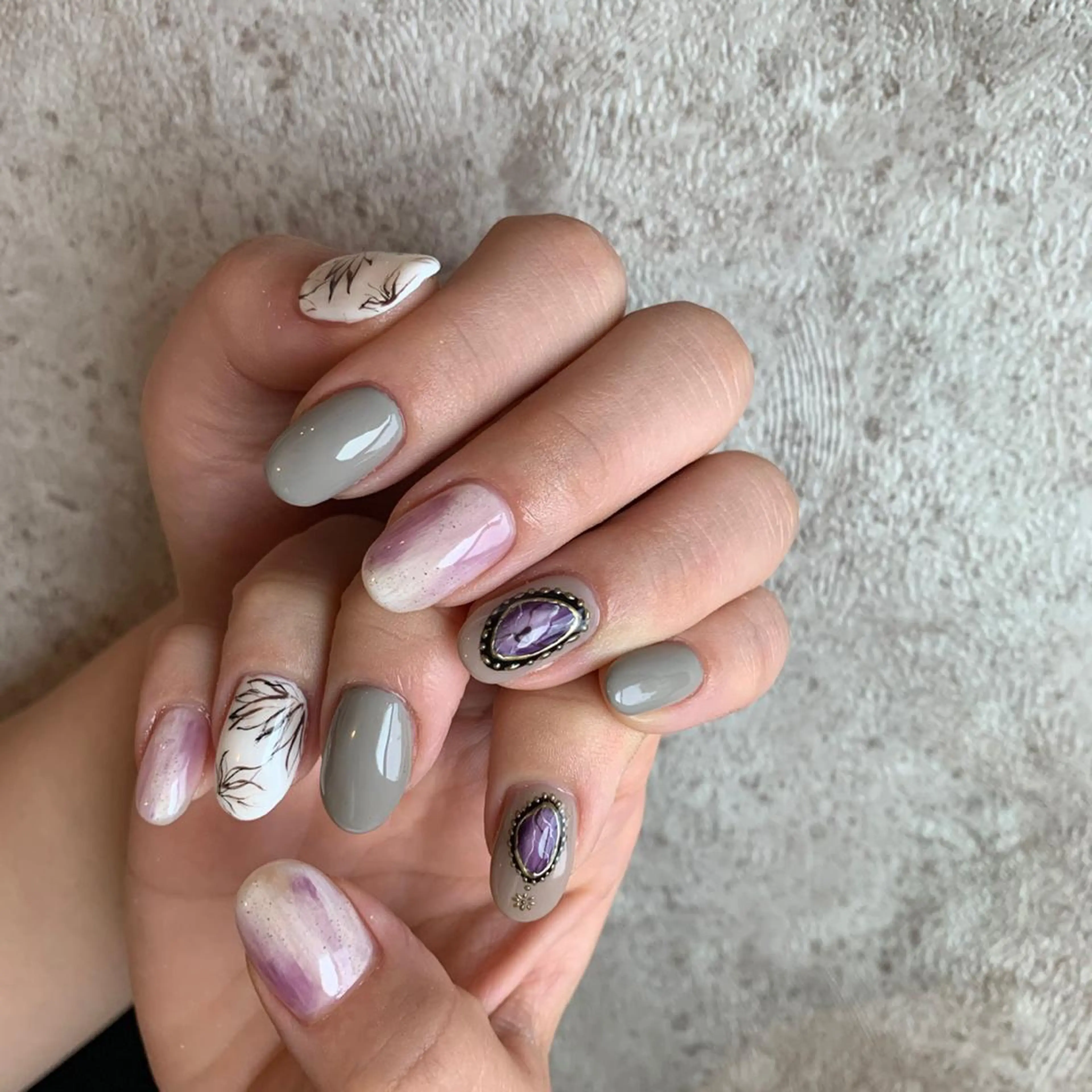 セミロング カラー パーマ ヘアアレンジ メンズ キッズ ネイル マツエク・マツパ ＿i nails'のネイルデザイン