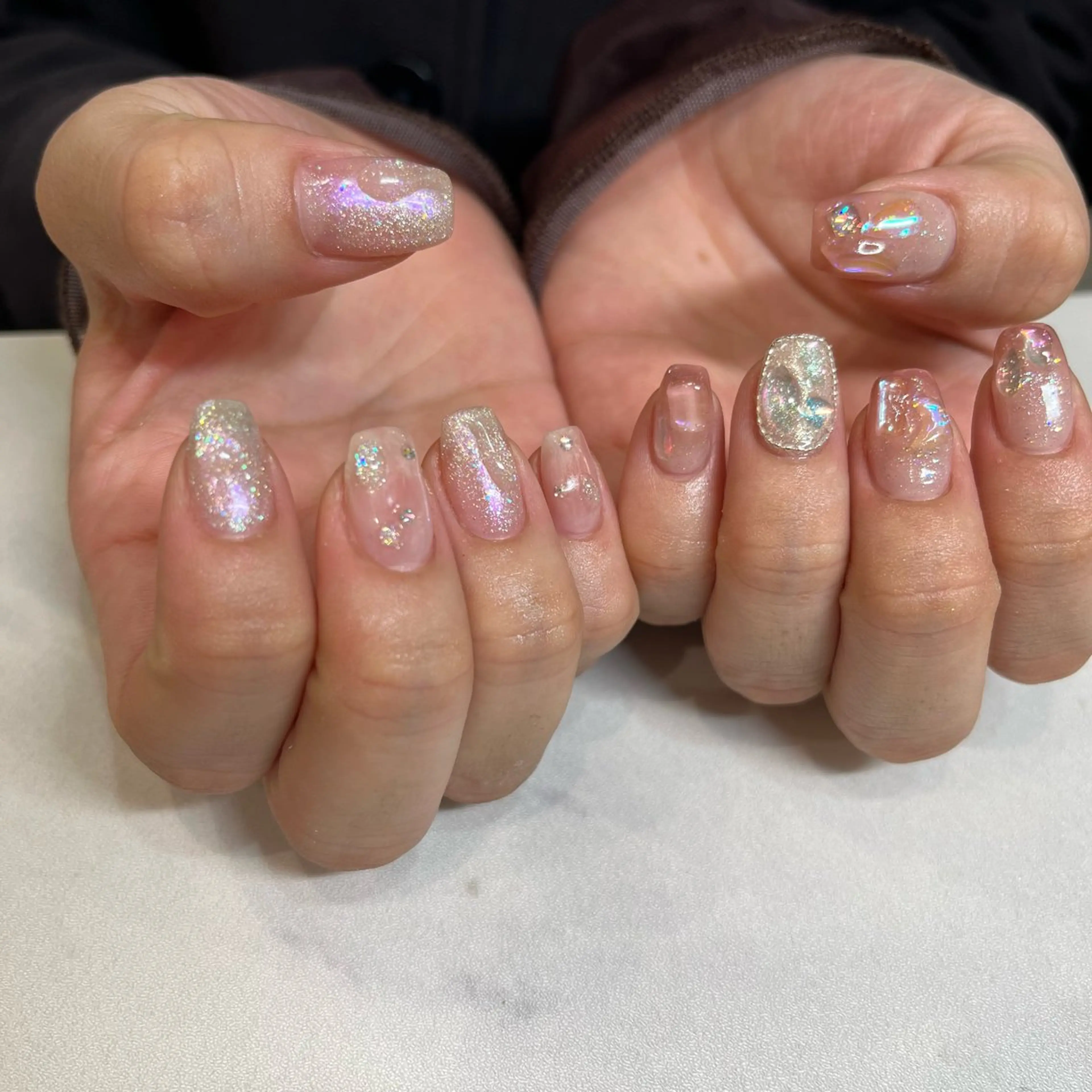 ネイル 氷ネイル・うるうるネイル 小川 奈々花のネイルデザイン
