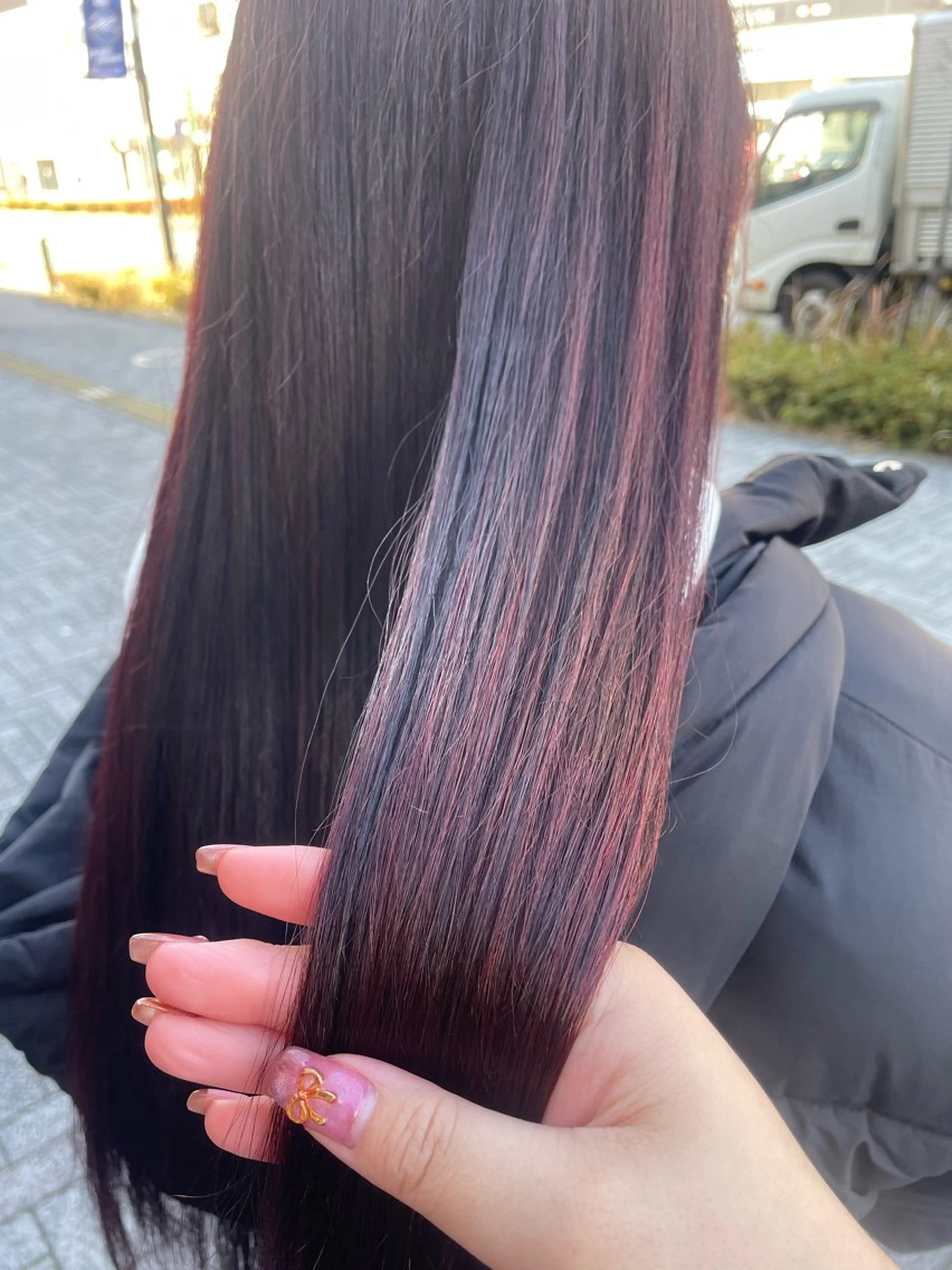 ロング カラー ヘアカラー トリートメント 💞暖色カラー 💞risaのヘアスタイル