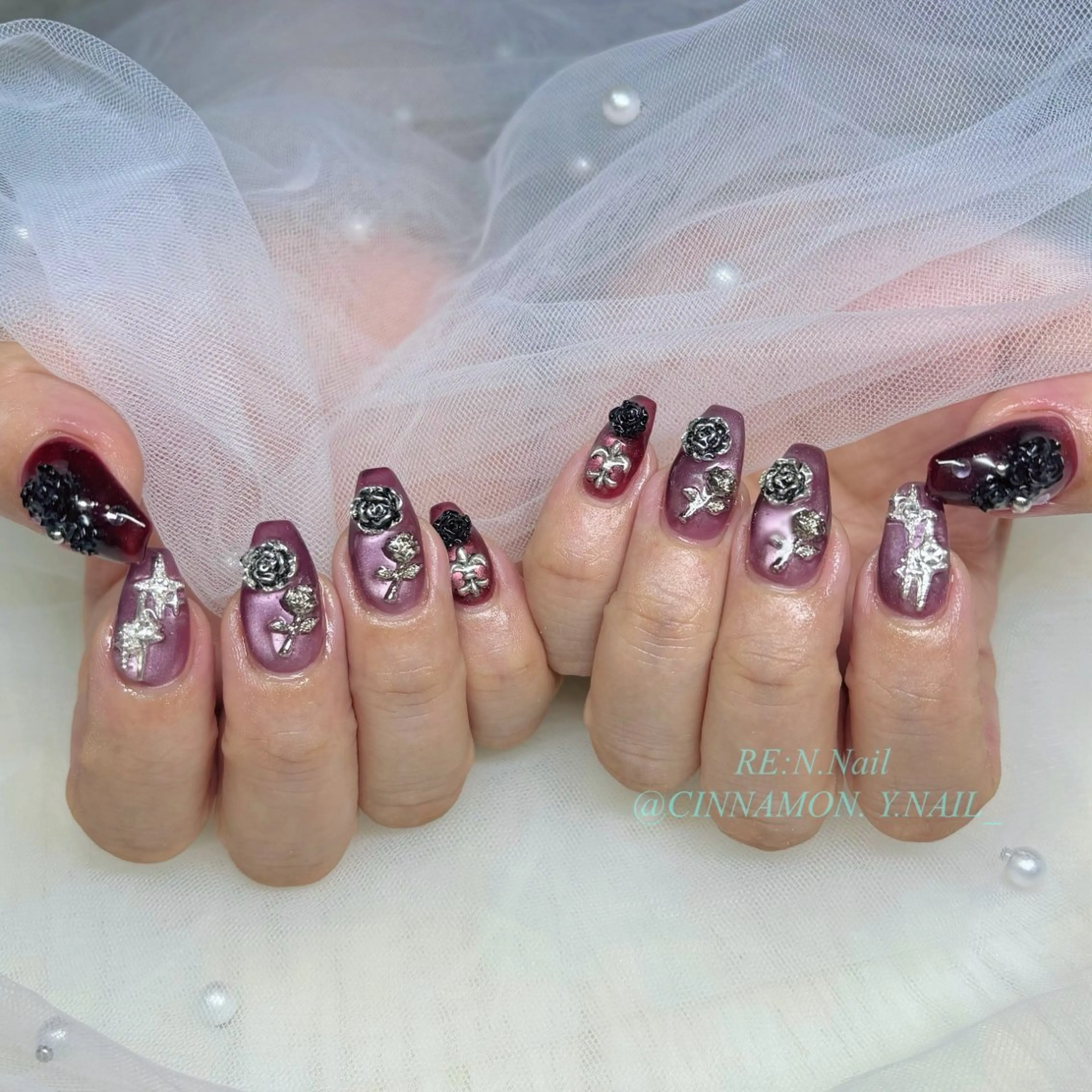 ネイル ハンドネイル Yuna🩵 RE:N.Nailのネイルデザイン