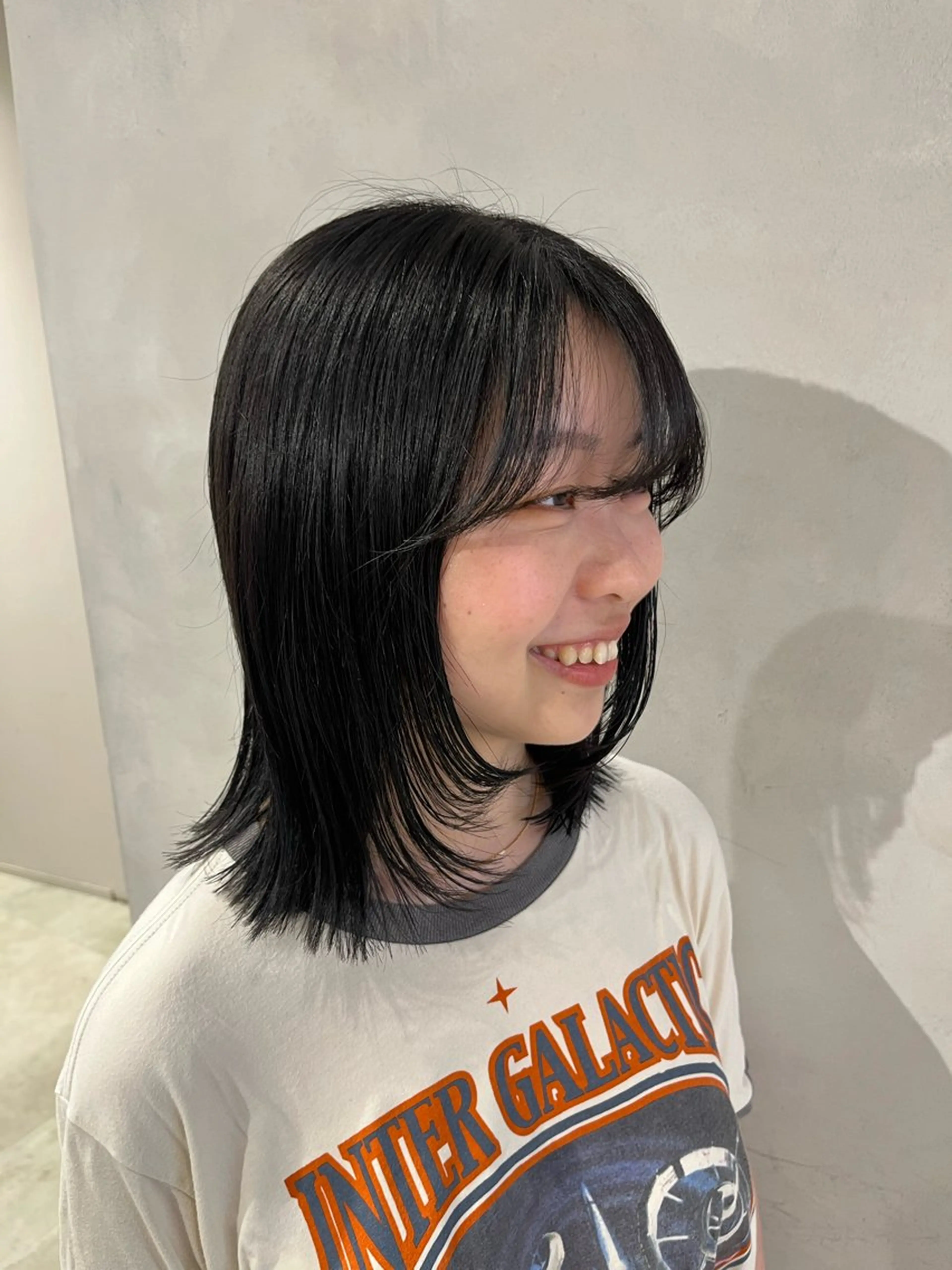 ミディアム カット ヘアカラー トリートメント ボブ/ベージュ/ パーマ🪿近森ゆいのヘアスタイル