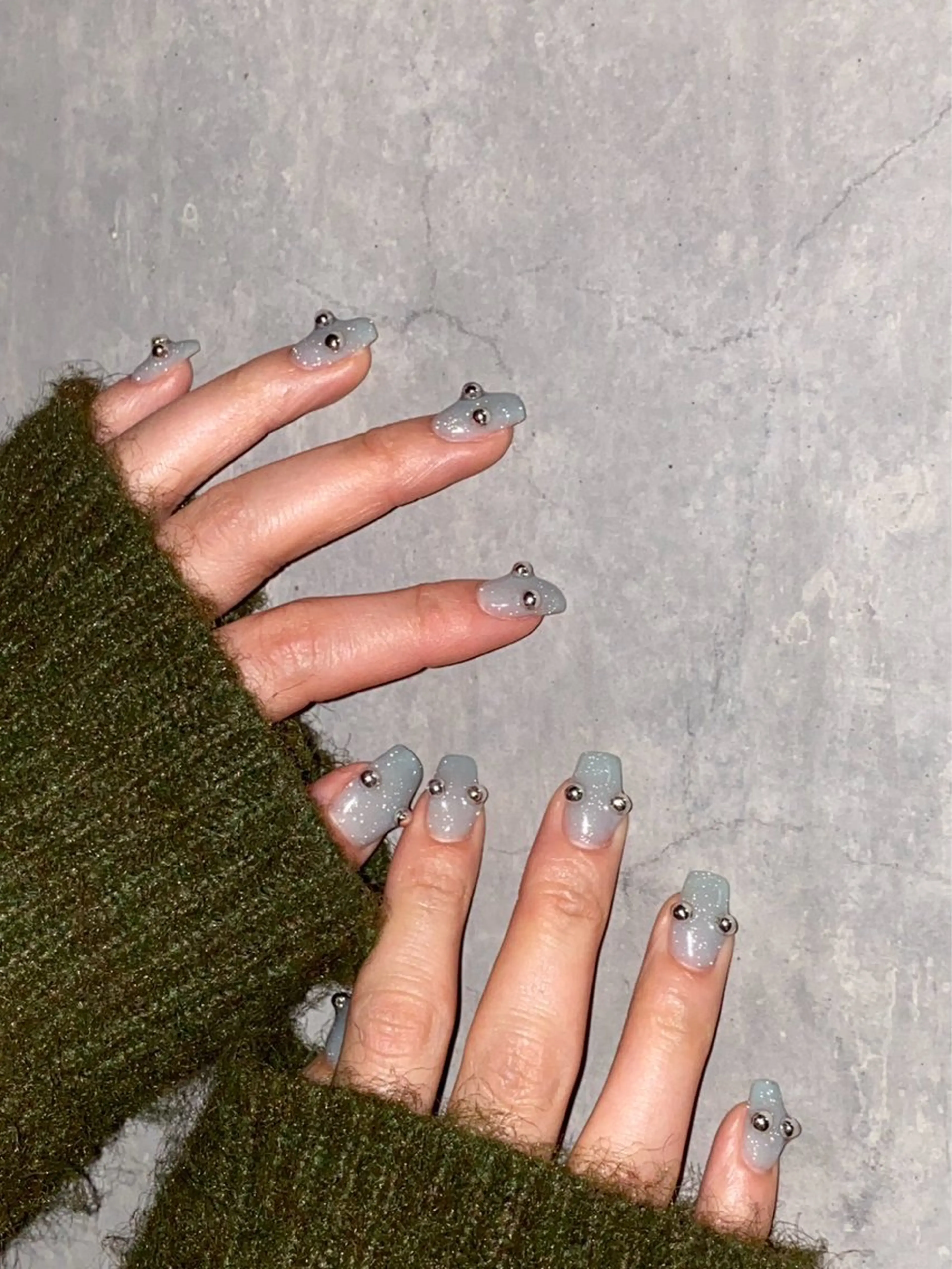 ネイル ブルー フラッシュネイル 持ち込み Charme. NOBUKOのネイルデザイン