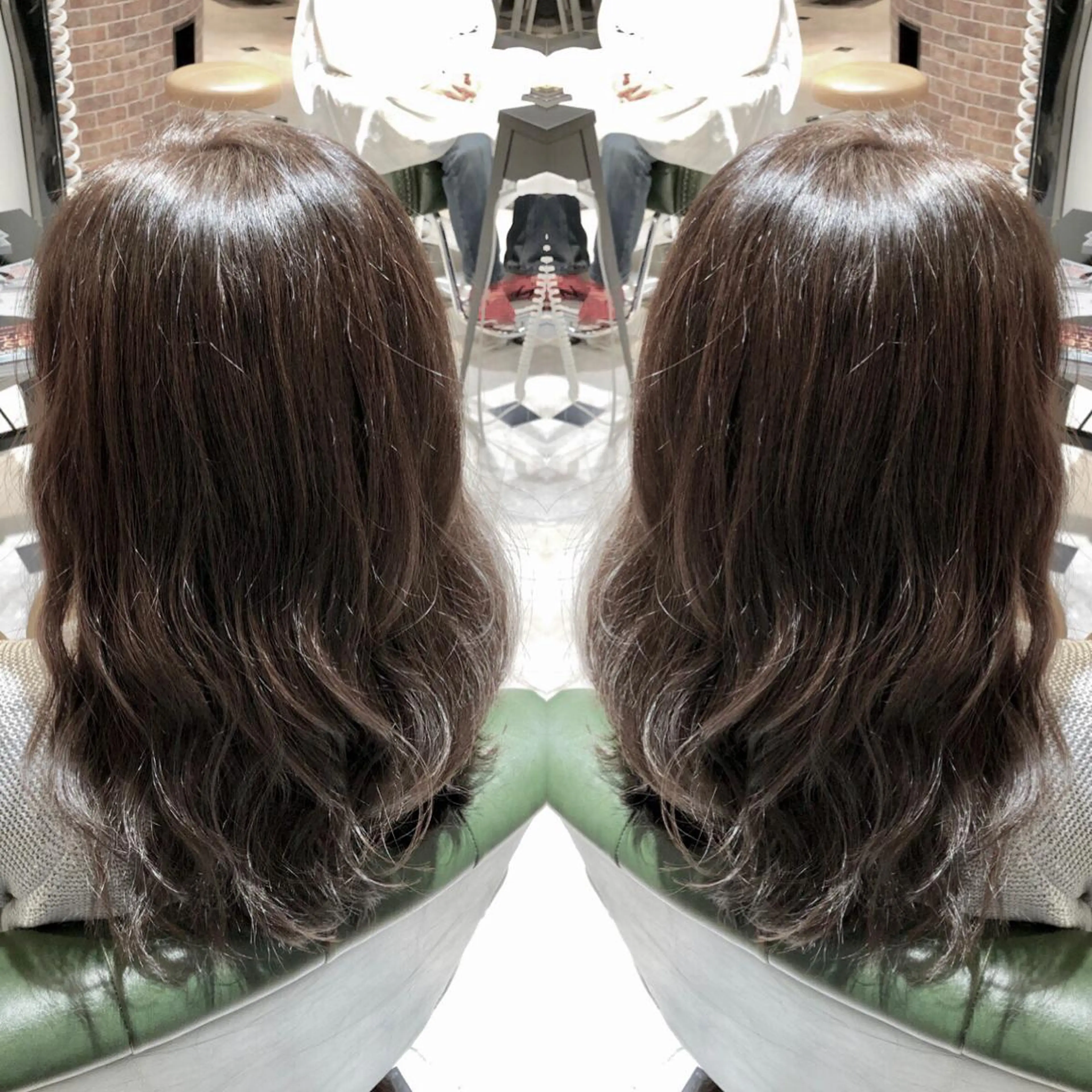 セミロング カラー パーマ ヘアアレンジ tocca所属・毎月通える価格♪ 杉本真基のヘアスタイル
