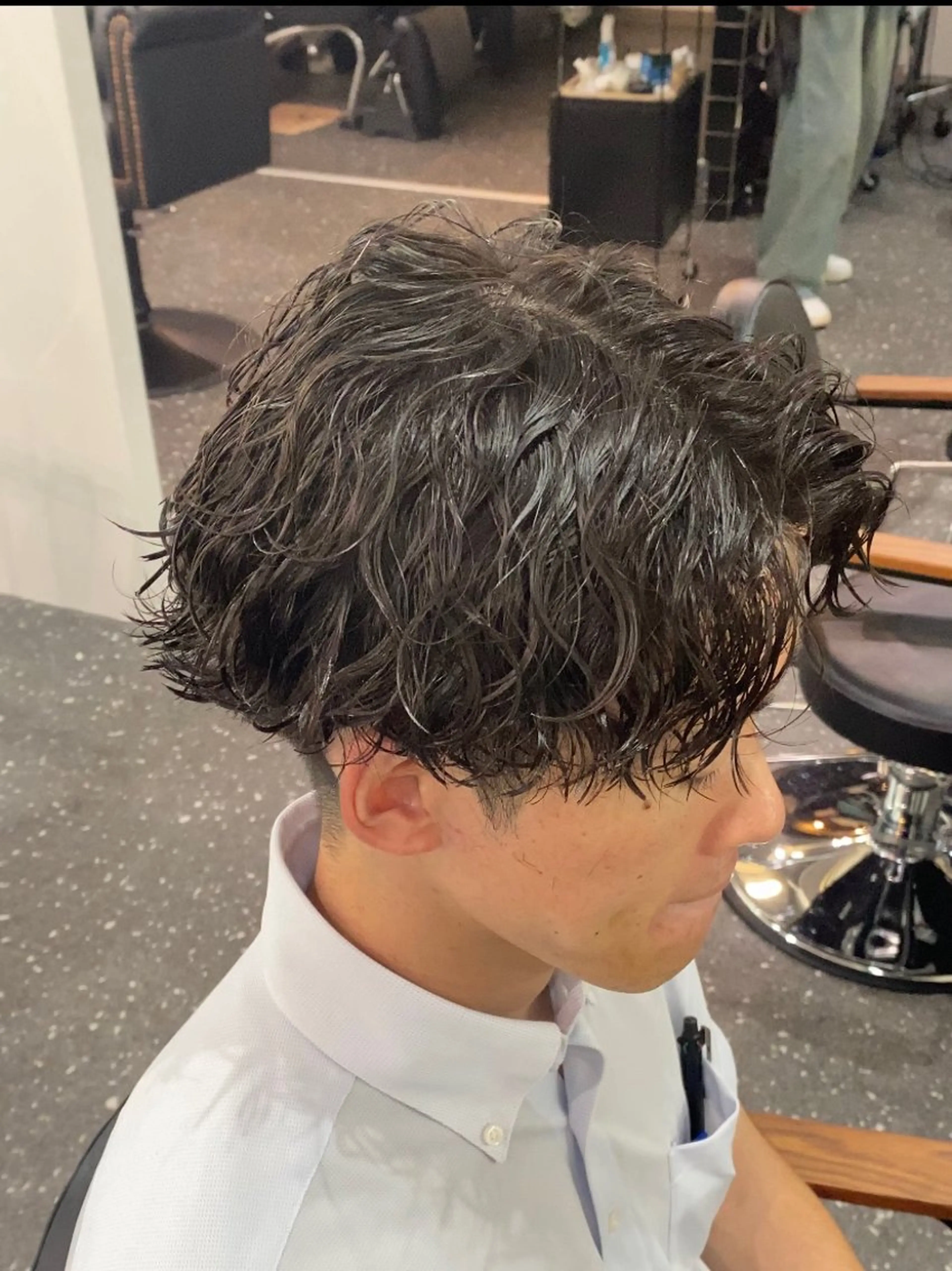 パーマ メンズ カット パーマ パーマ/ダブルカラー ブリーチ⭐️海斗のヘアスタイル