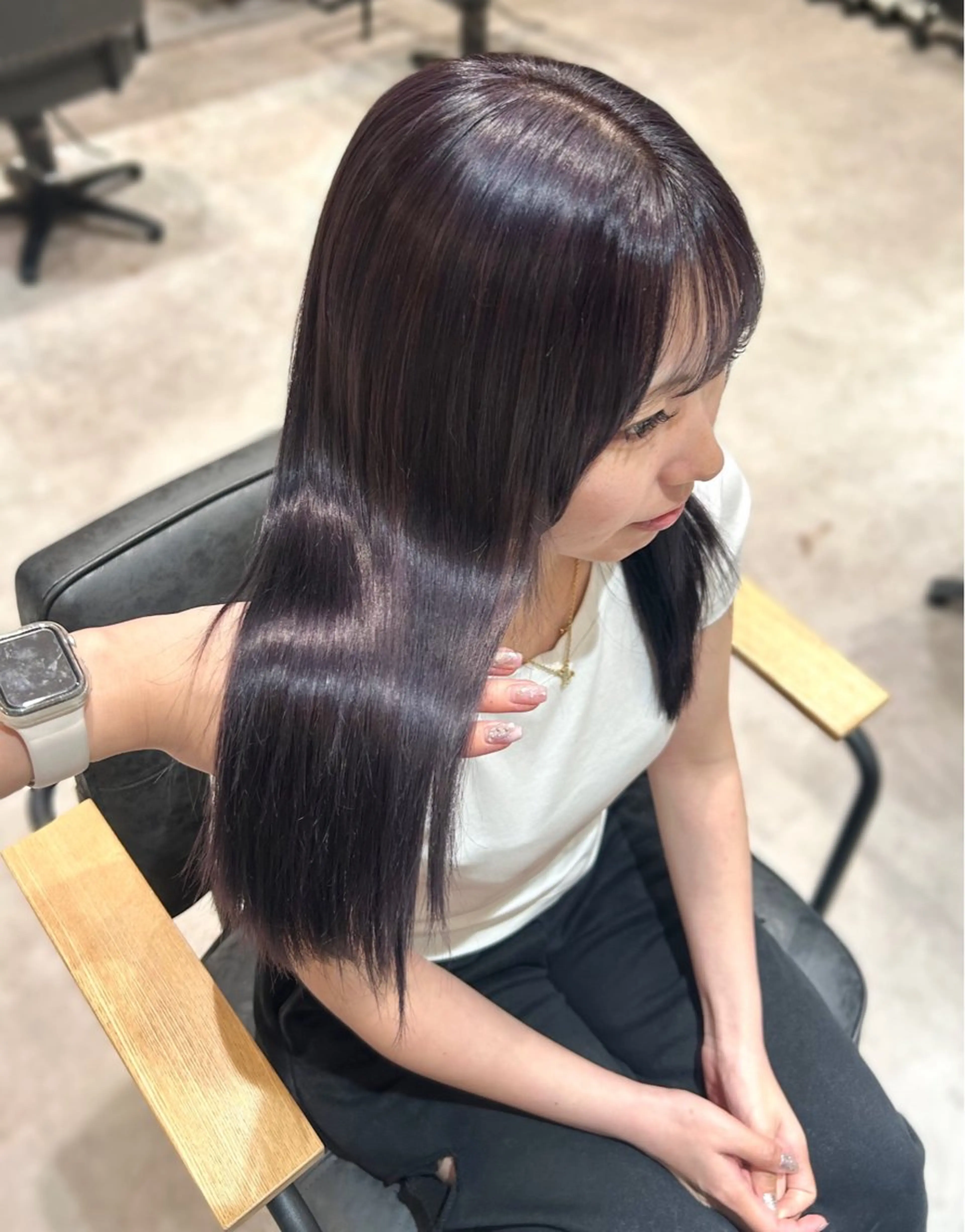 ロング カラー ヘアカラー 透明感カラー、ネイル COCORO🎀☘️のヘアスタイル