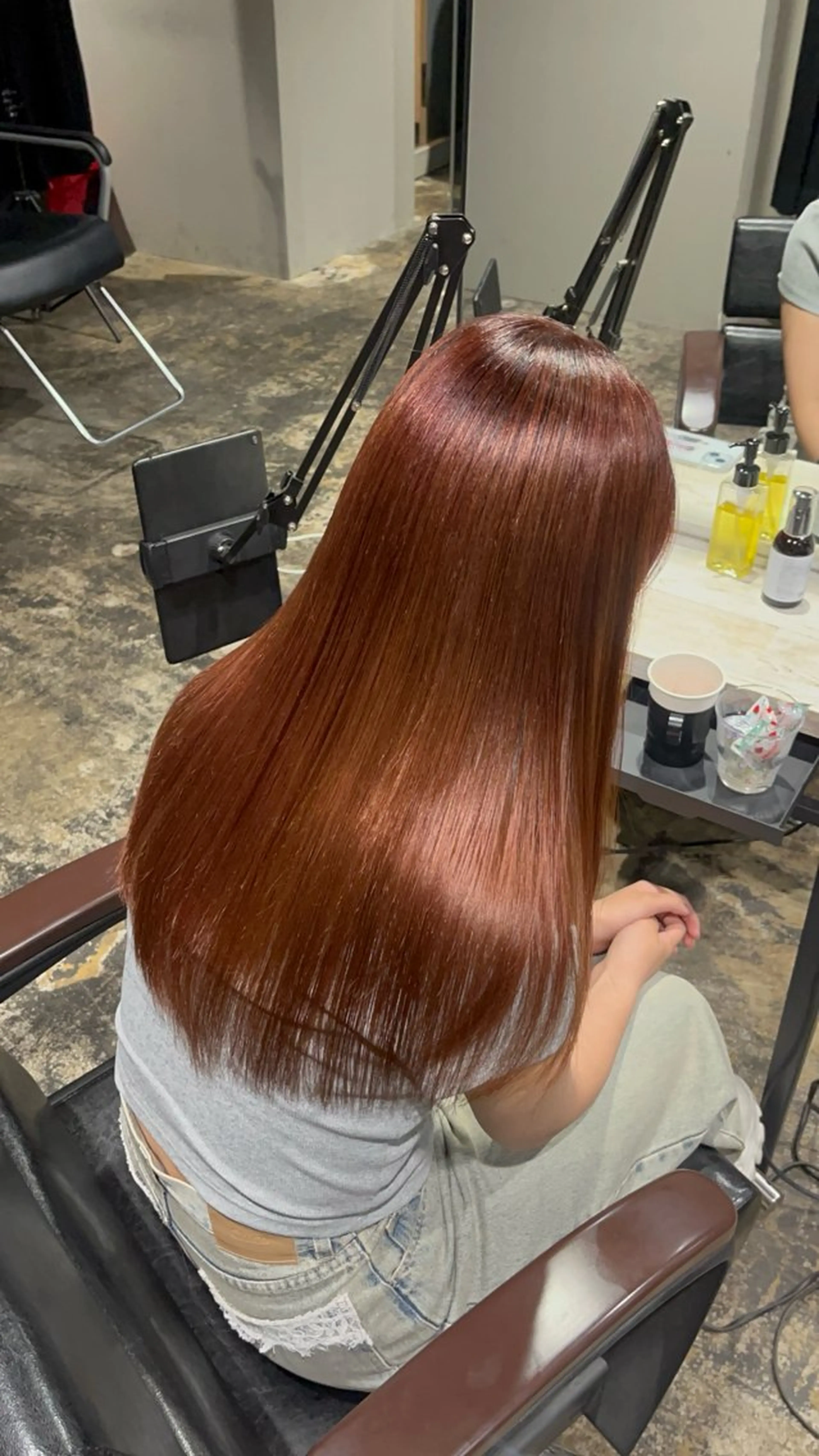 セミロング 渋谷ケアブリーチ ❤️🔥徳田空悟のヘアスタイル