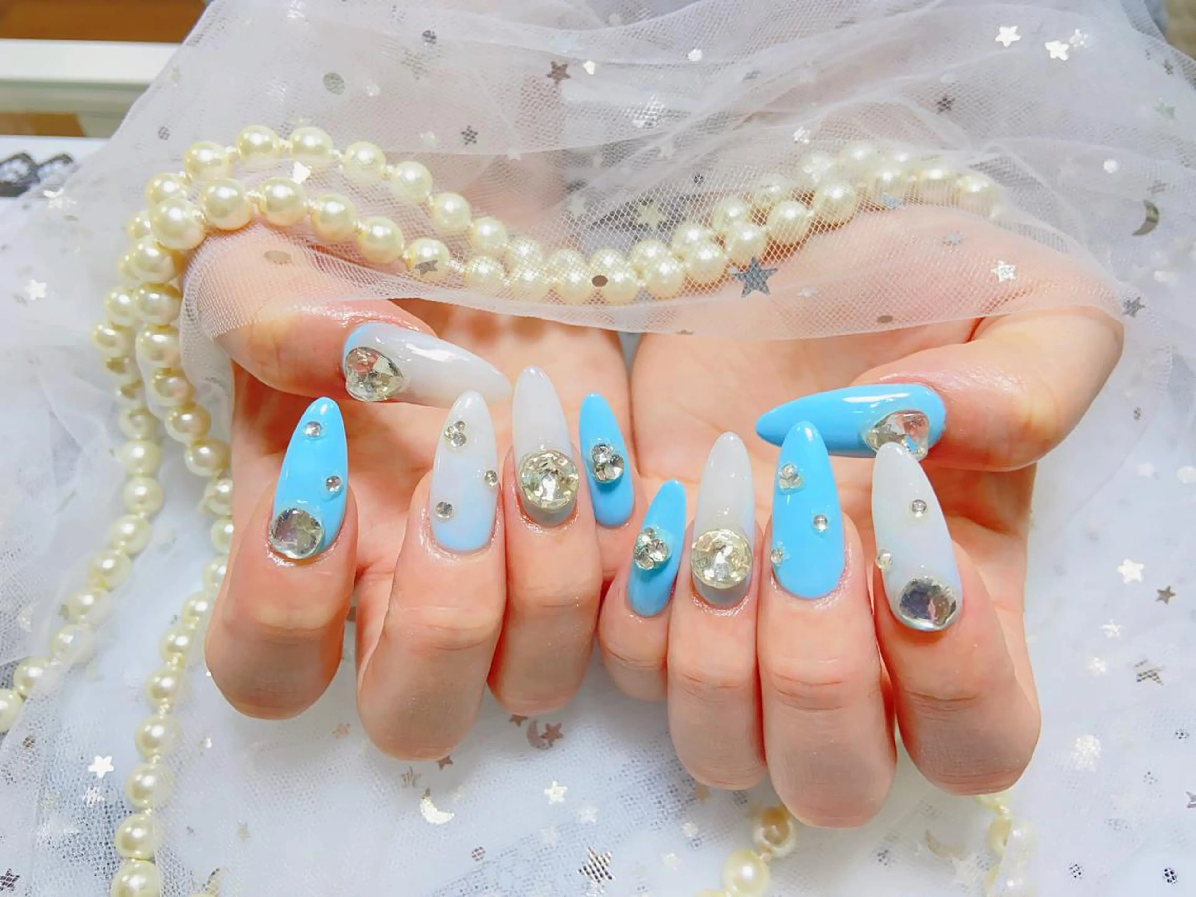 ネイル オーロラネイル チークネイル 長さ出し フレンチネイル ジェルネイル MUSES  NAIL  SALON所属・MUSES ネイルのネイルデザイン