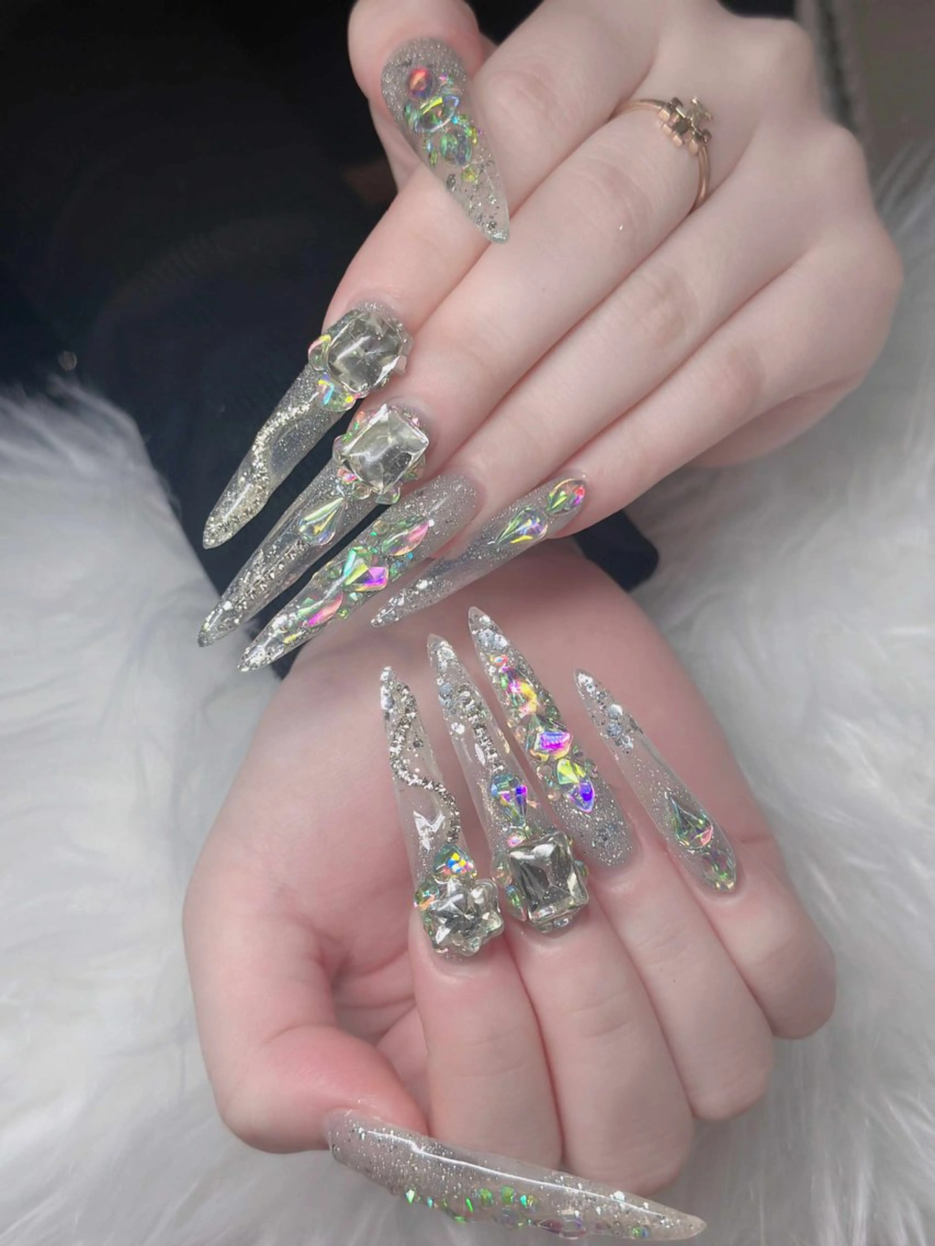 ネイル フレンチネイル ジェルネイル ハロウィン キラキラネイル 韓国ネイル ハンドネイル H.baby Nail Salonのネイルデザイン