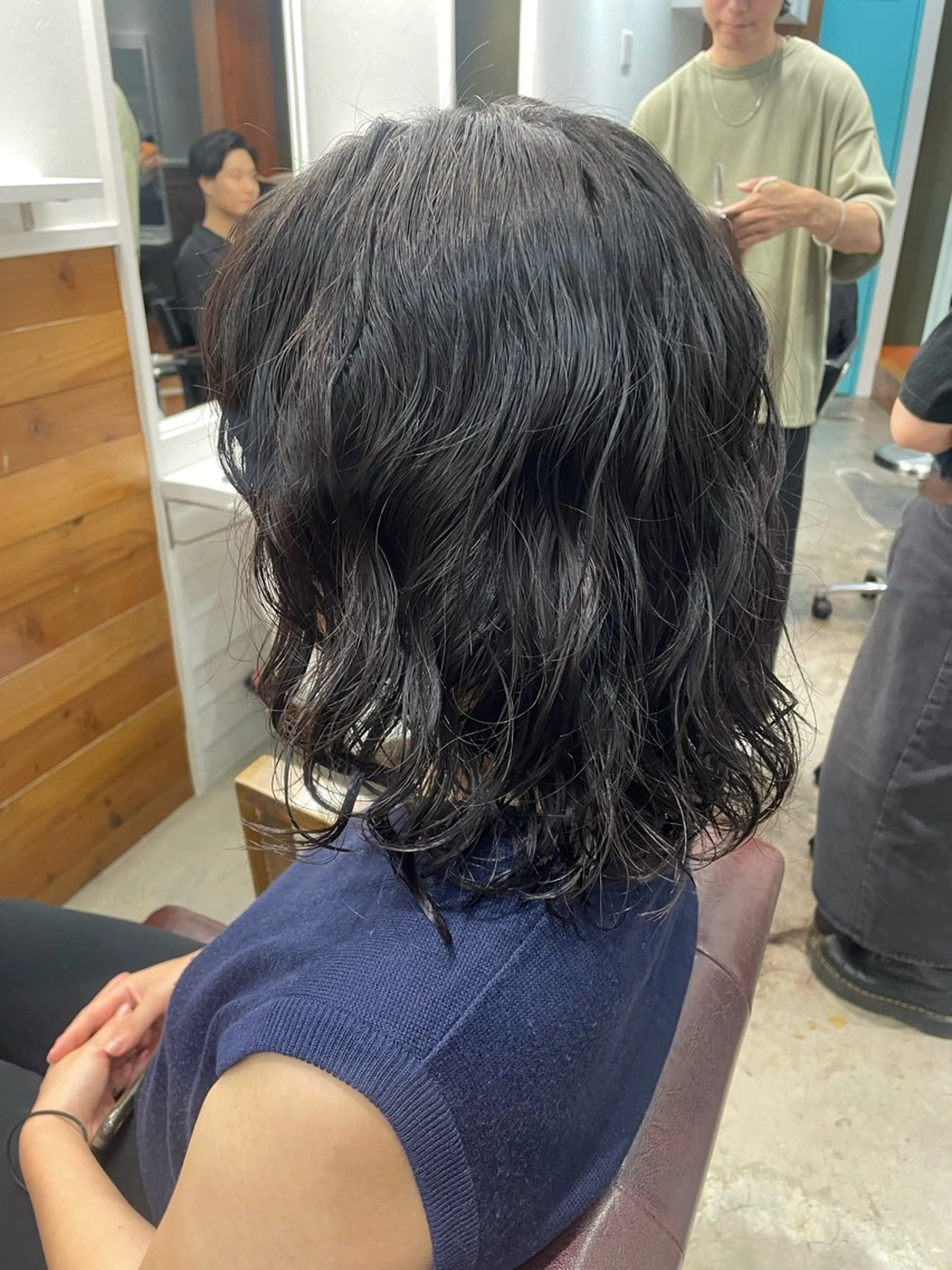 セミロング パーマ RIN／韓国ヘア レイヤーカットのヘアスタイル