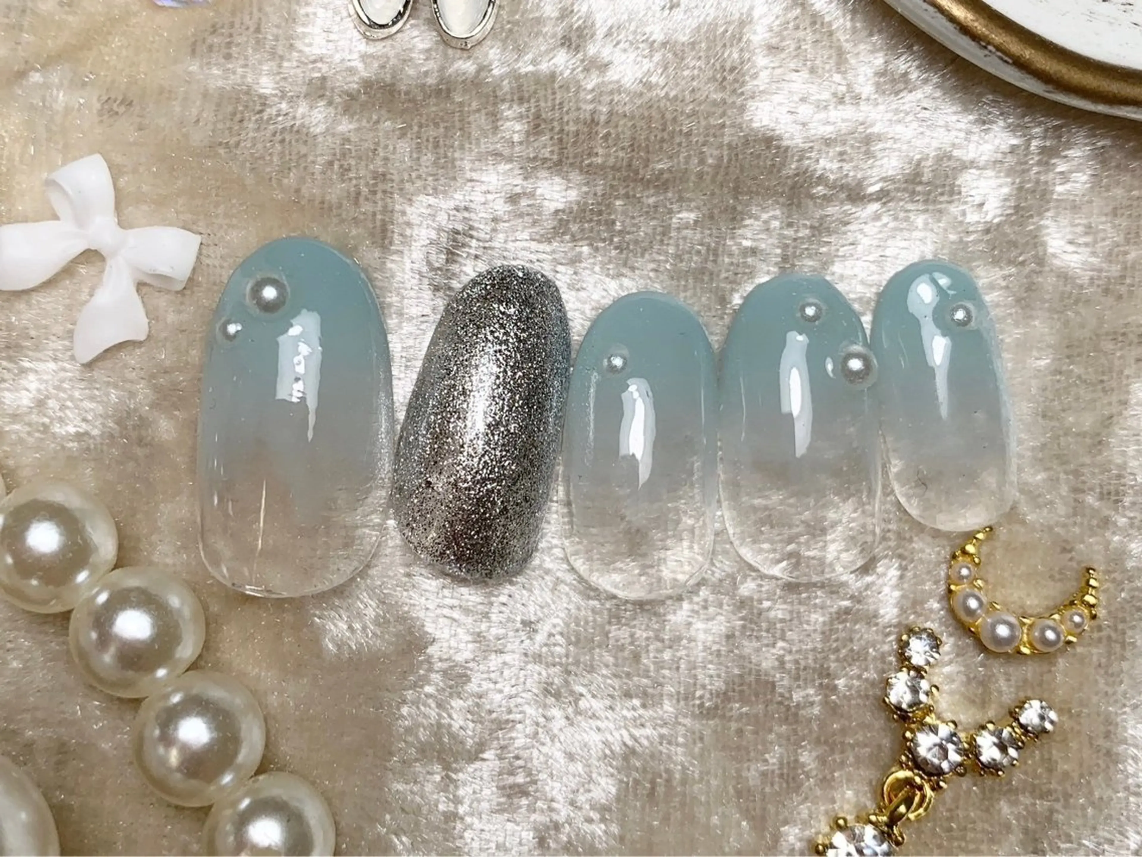 ネイル ハンドネイル ネイルPetit Ribbonのネイルデザイン