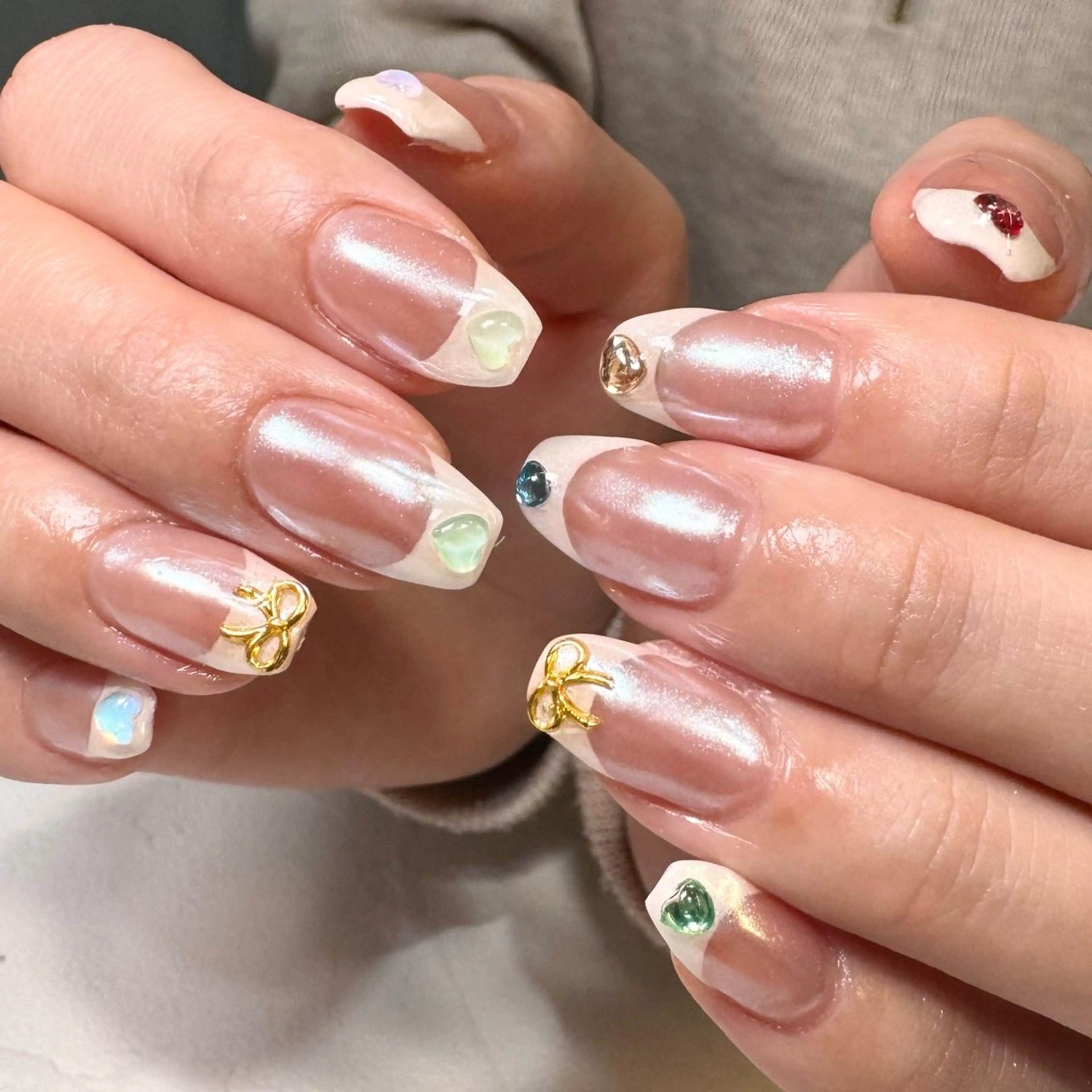 ネイル 冬ネイル ハンドネイル RIEKO🍒 ワンホン♡推しネイルのネイルデザイン