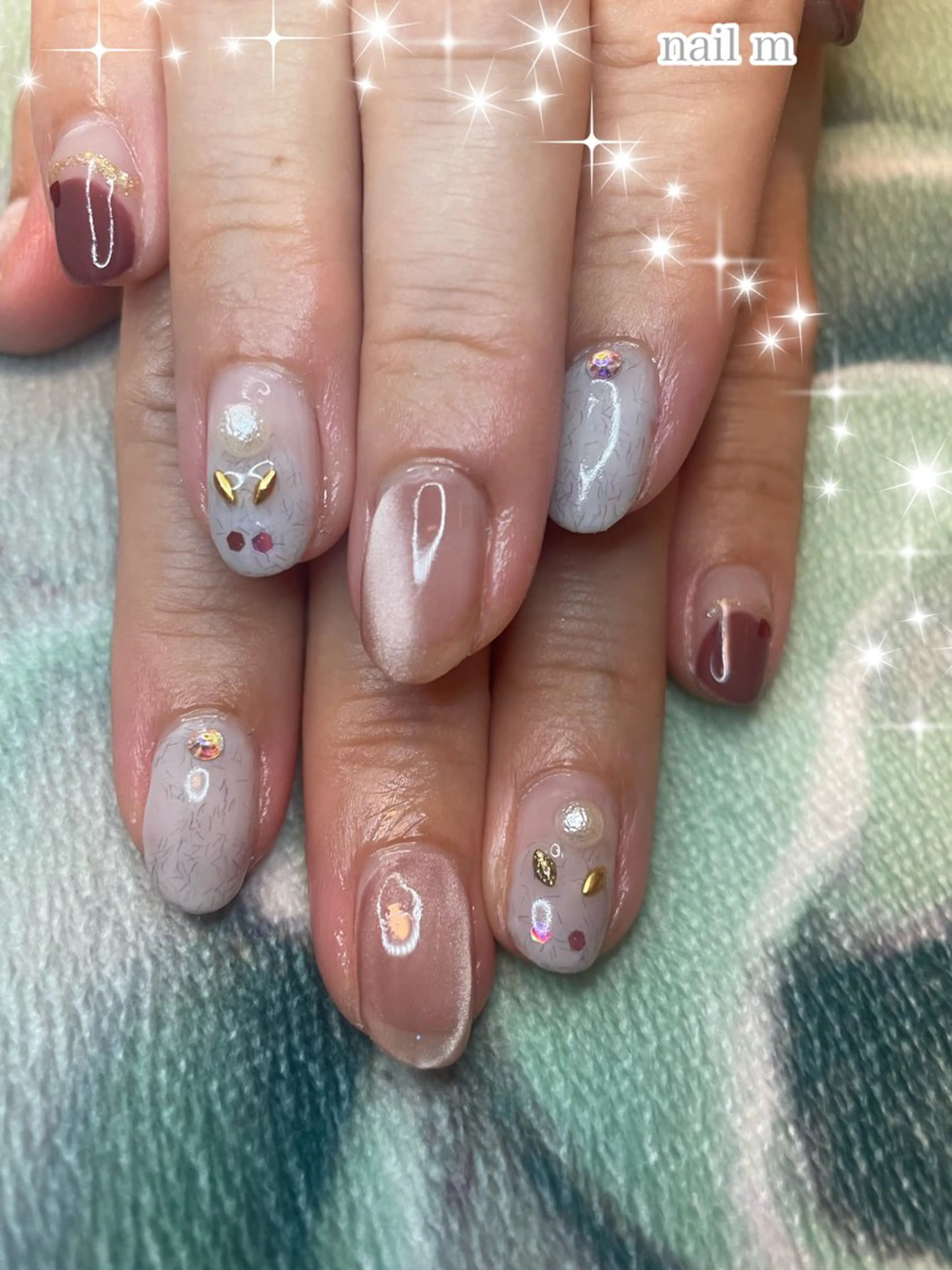 ネイル フレンチネイル マグネットネイル NAIL★M 真紀のネイルデザイン