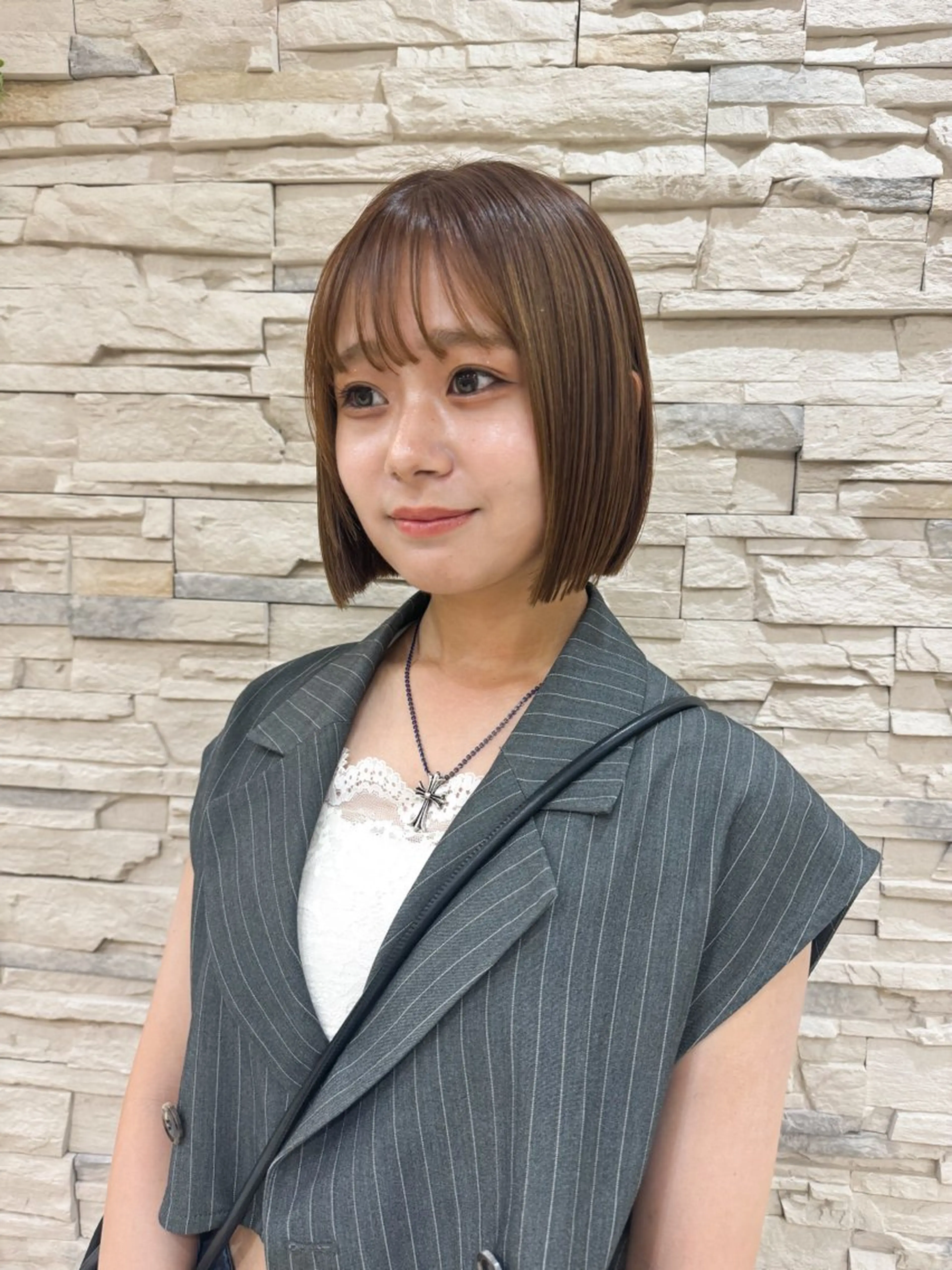 ミディアム カラー ボブ カット ヘアカラー Seeknext // Rukaのヘアスタイル