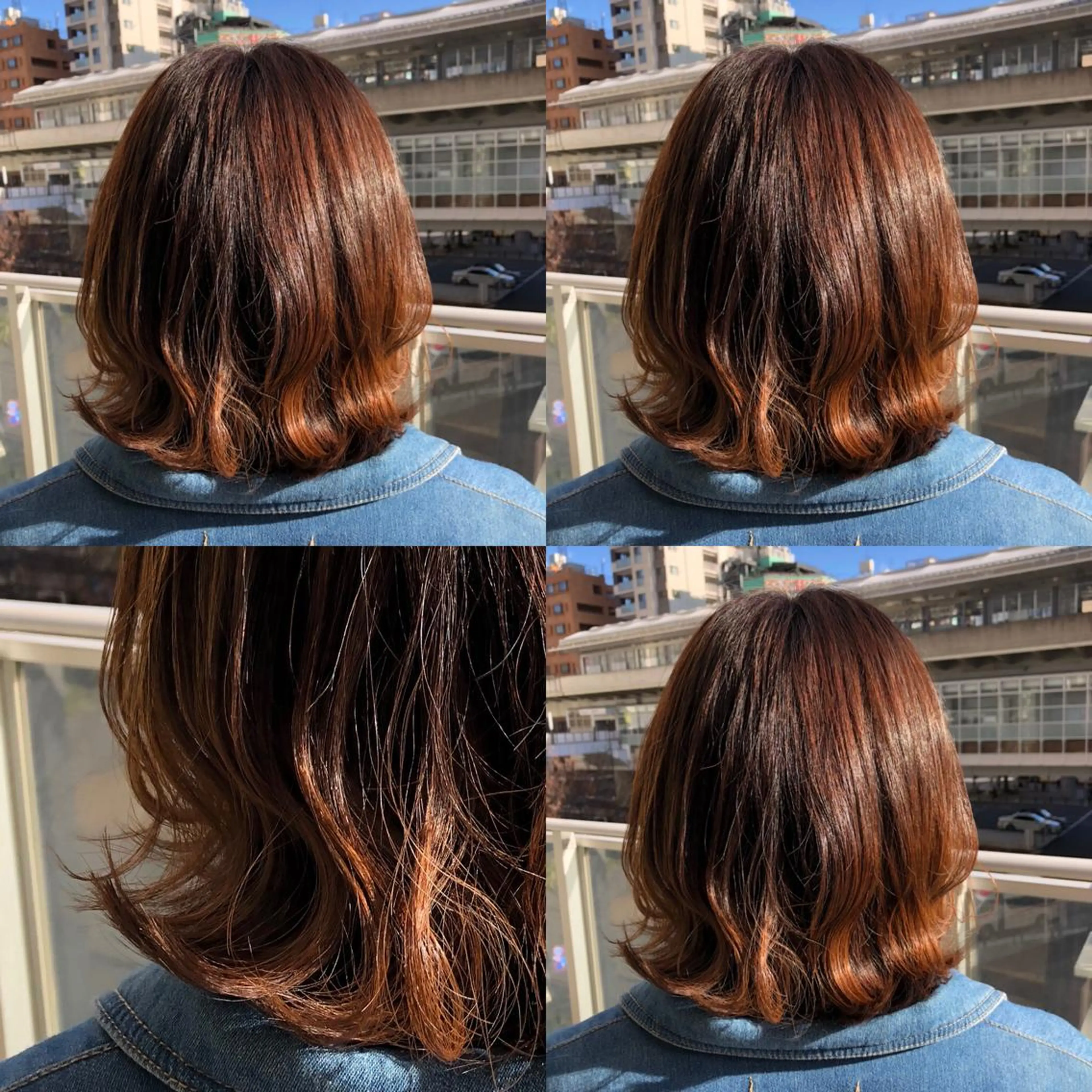 セミロング カラー ヘアアレンジ 美容室sand 横浜のヘアスタイル