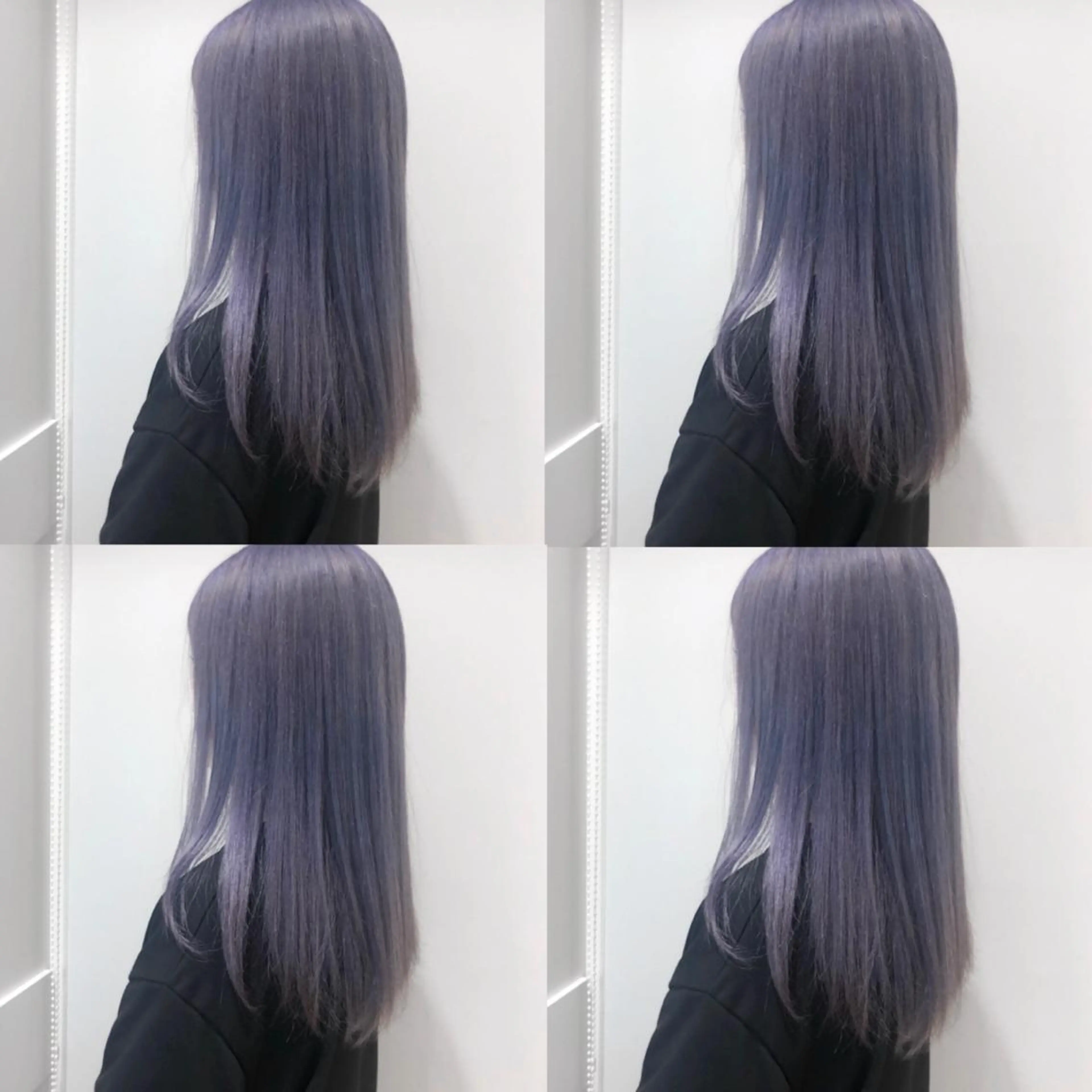 ロング カラー ブルーカラー ブルーラベンダー ラベンダーカラー HOLON池袋所属・ウルフカット ハッシュカット/七海のヘアスタイル