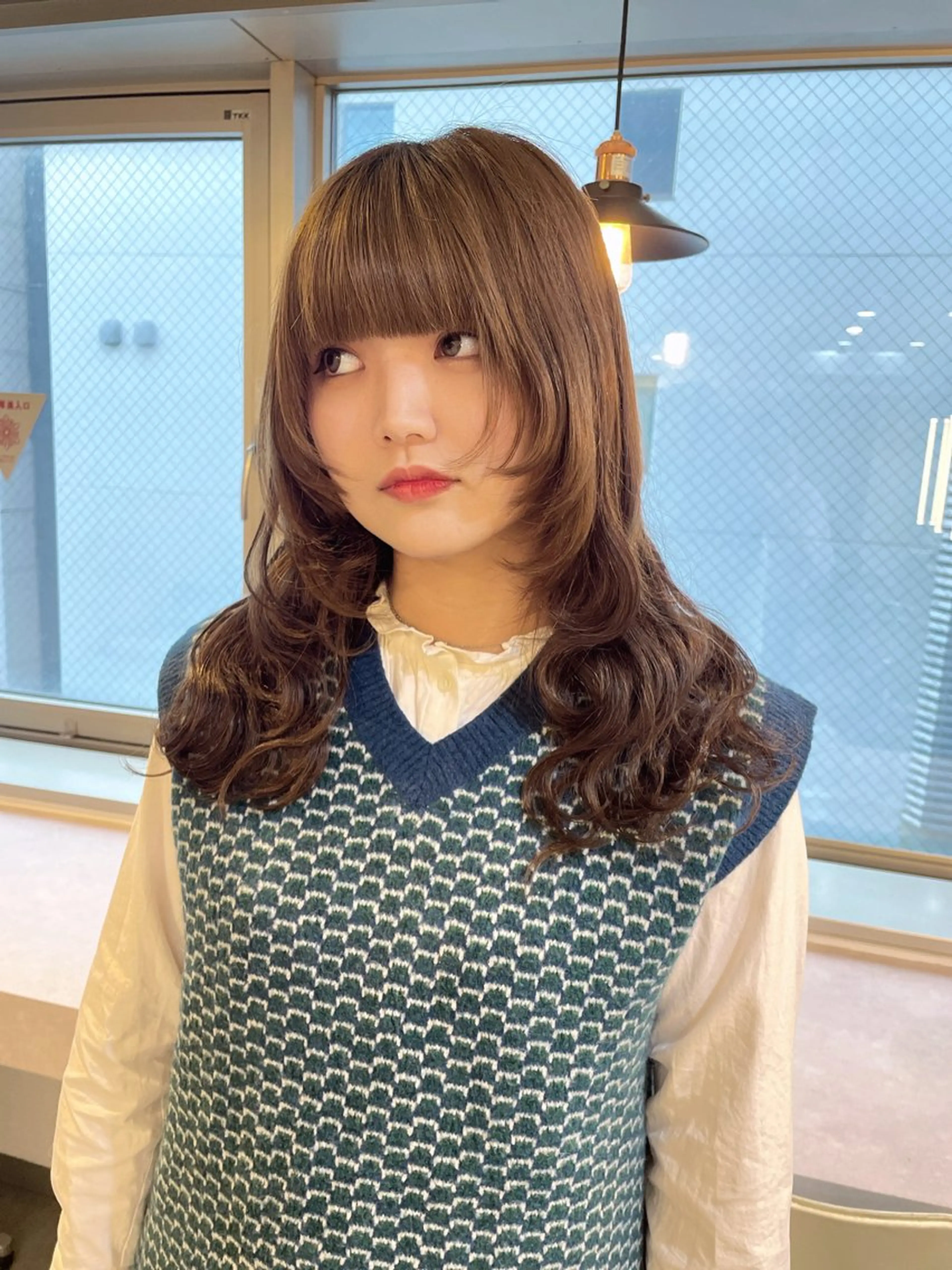 ミディアム エクステ レイヤーカット ウルフカット R by NINA かずなのヘアスタイル