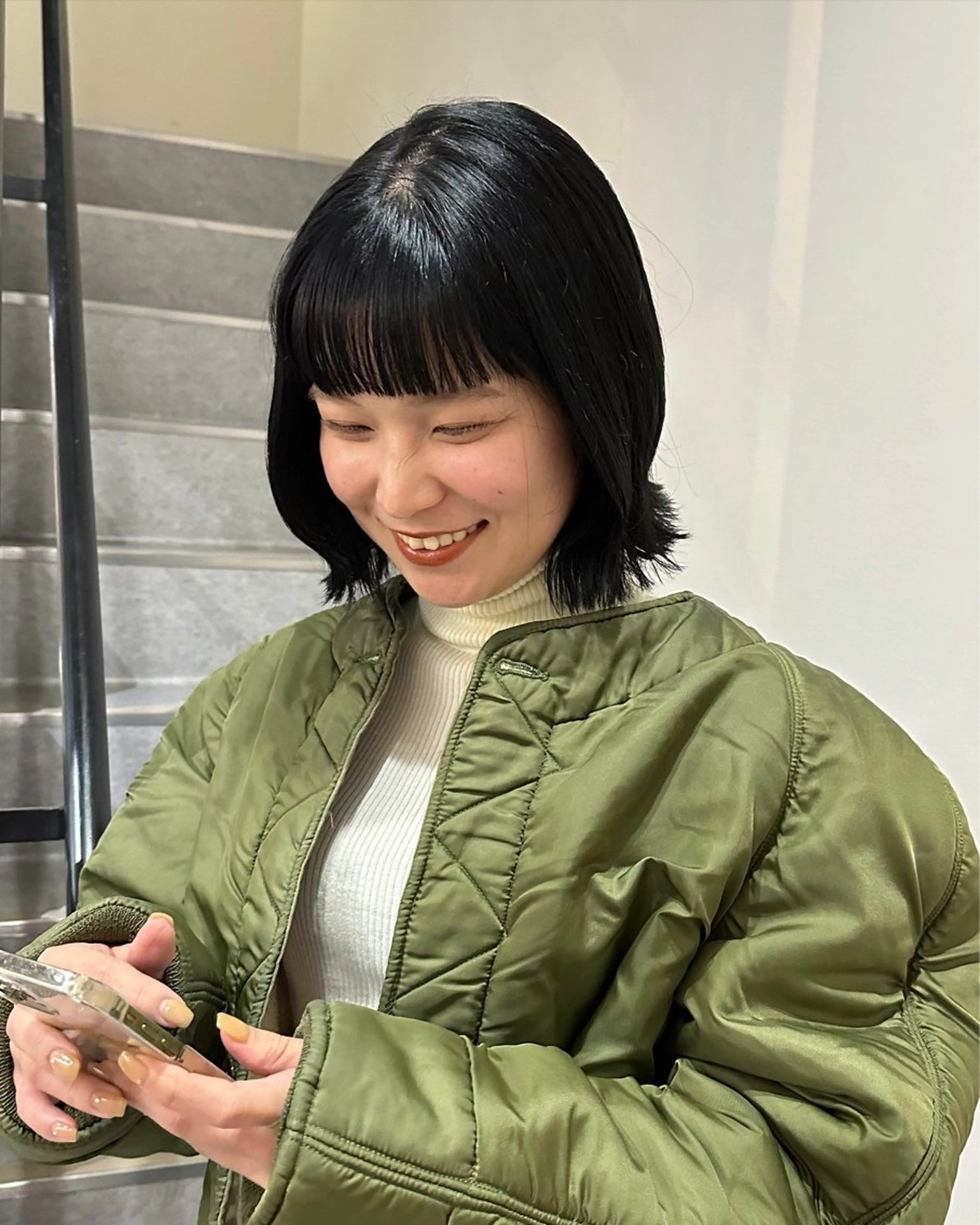 ミディアム nao/福岡美容室 パーマ/ボブパーマのヘアスタイル