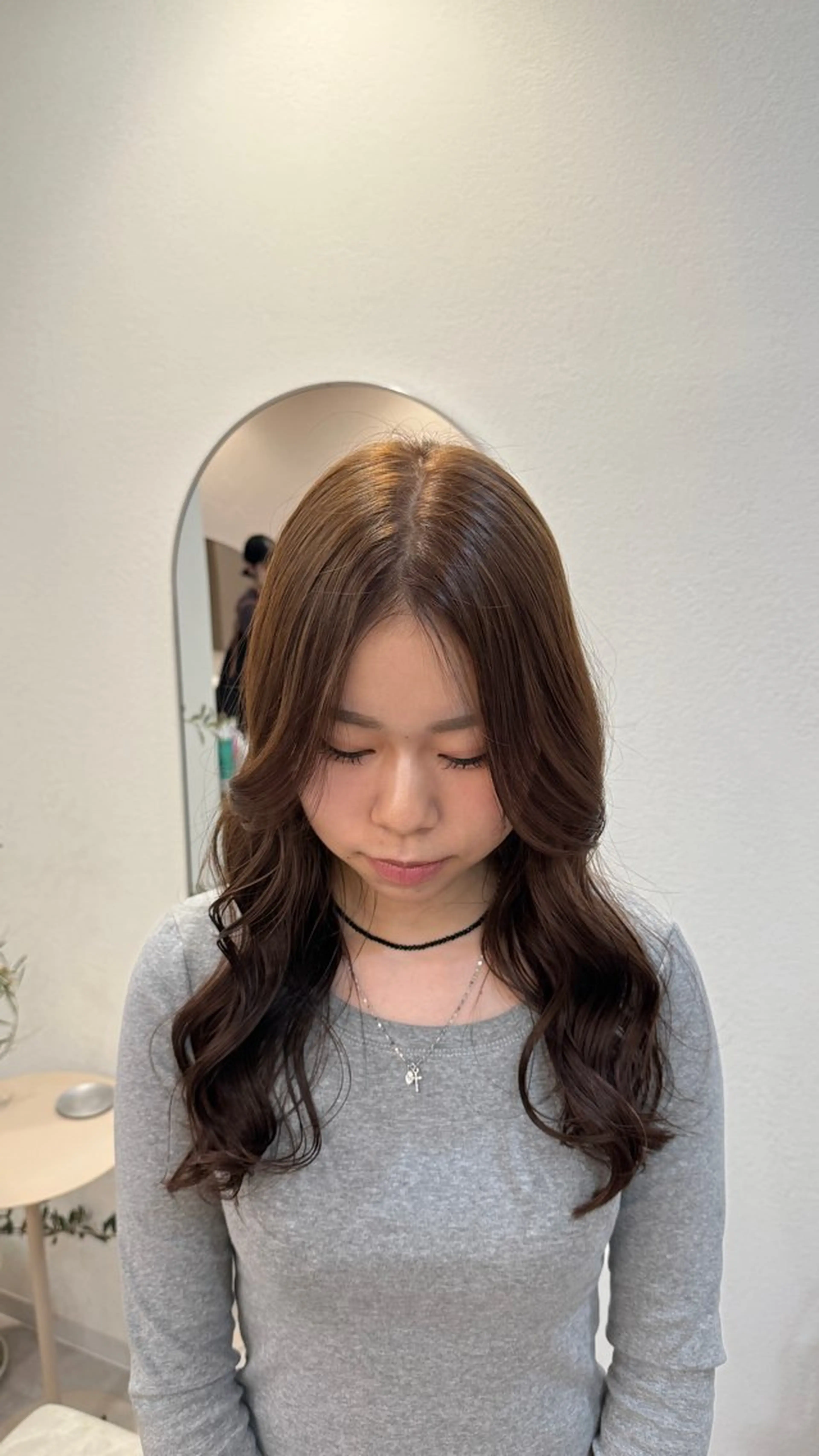ミディアム カラー ベージュカラー ダブルカラー ヘアカラー Ｆ.まひろ🎀 暖色カラー／ベージュのヘアスタイル