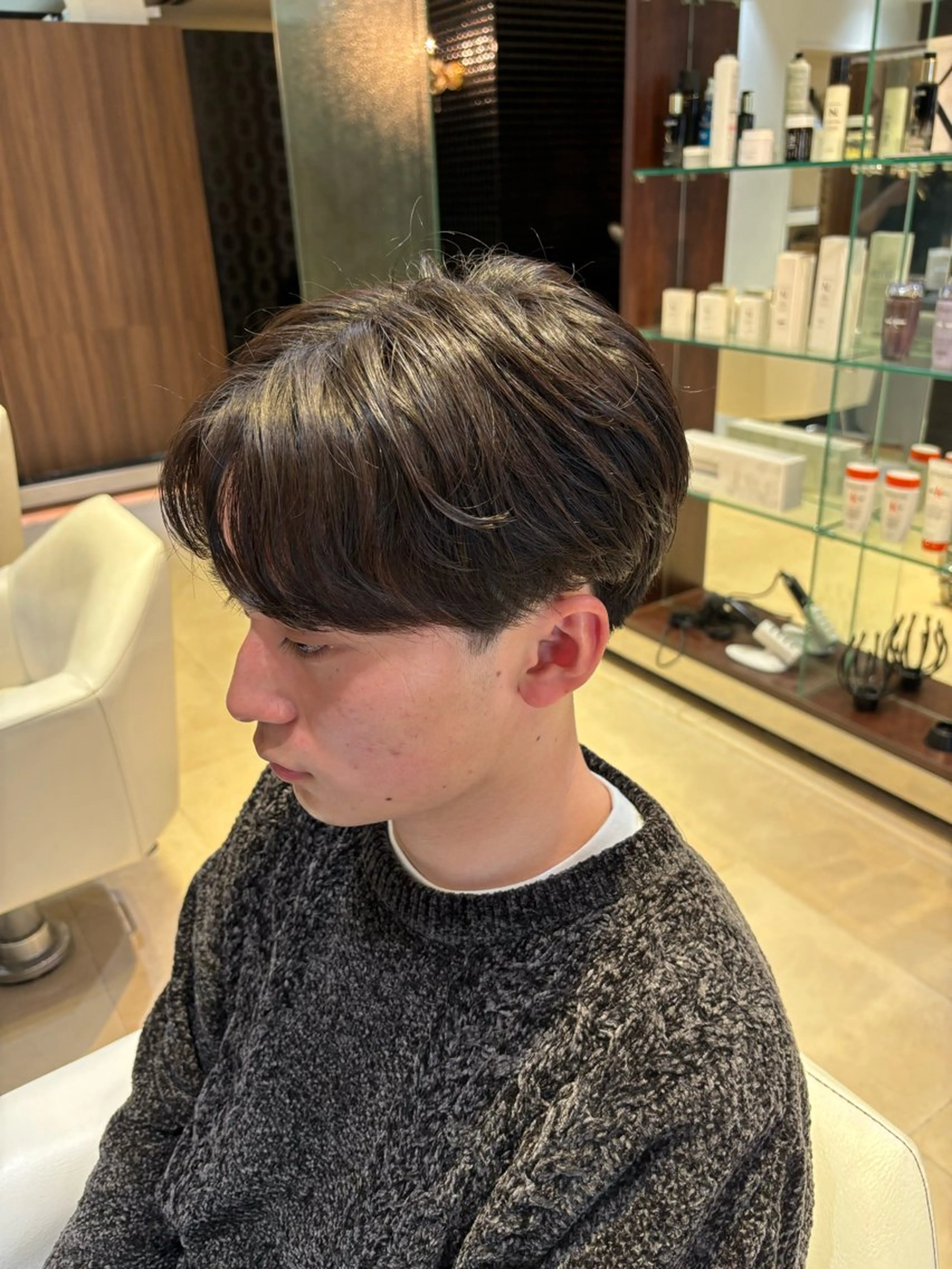 ショート パーマ メンズ カット パーマ カルマパーマ韓国ヘア shiryuのヘアスタイル