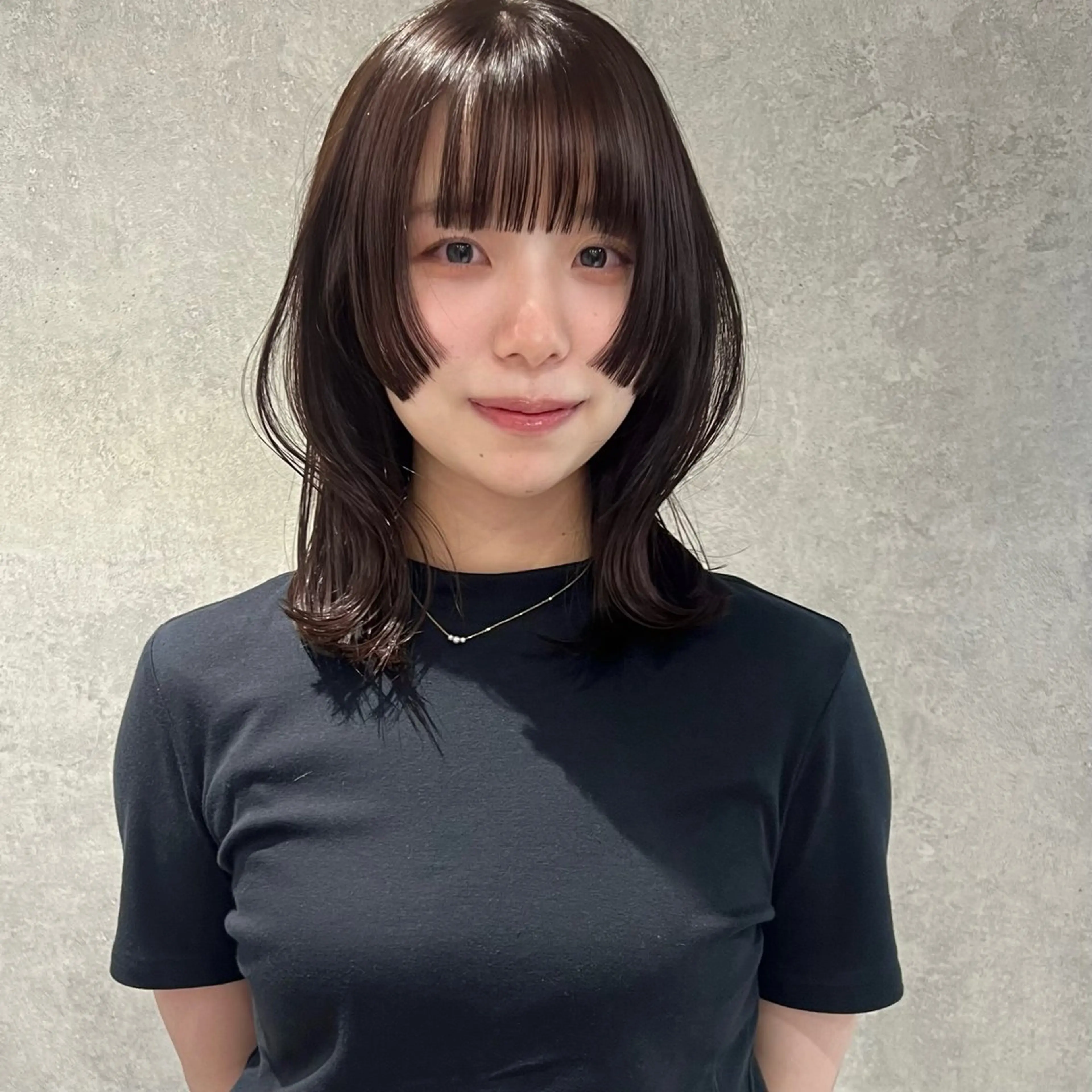 ミディアム 姫カット レイヤーカット カット ヘアカラー トリートメント AI TOKYO　S所属・mizuki 【韓国レイヤー】のヘアスタイル