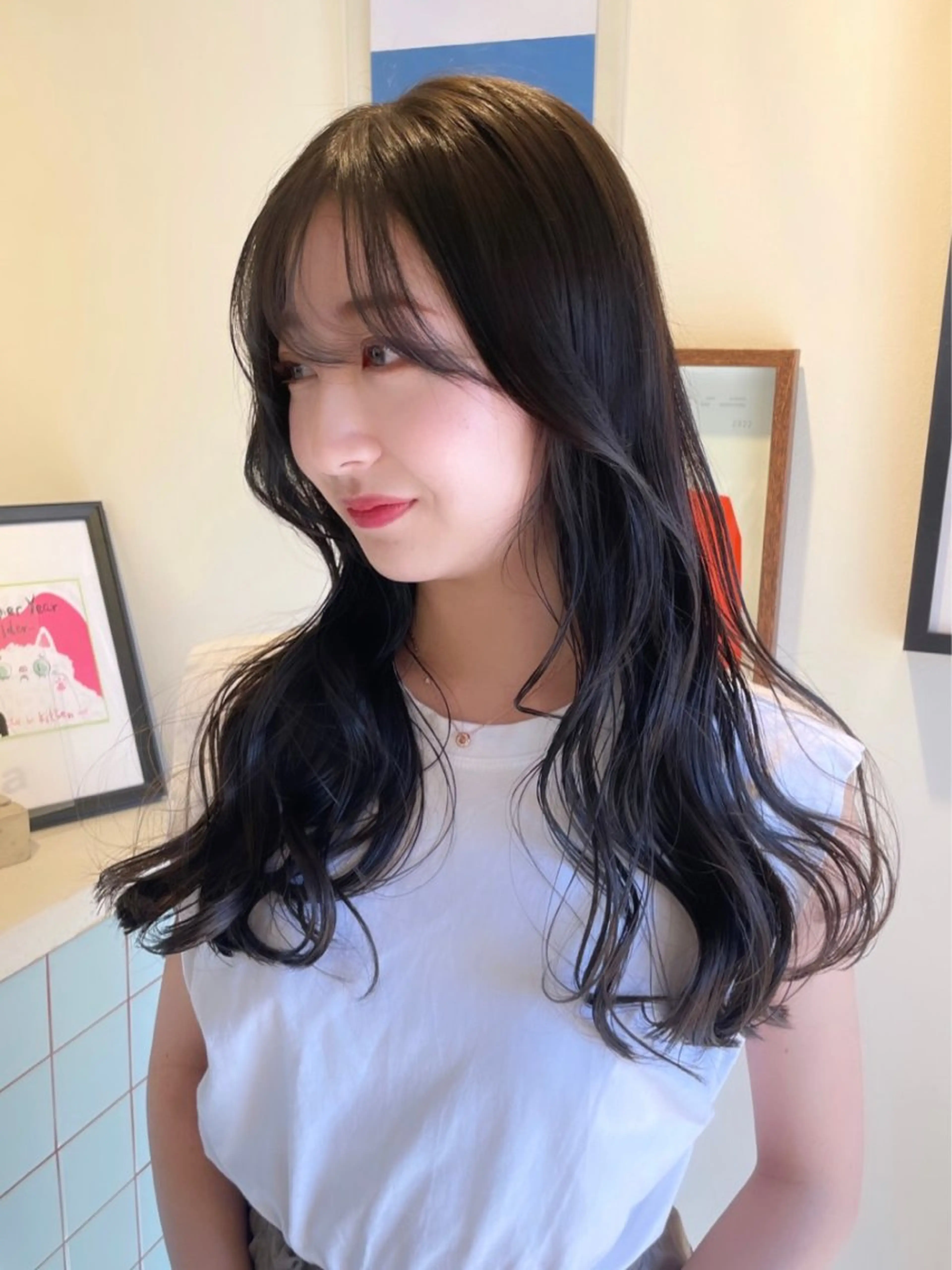 ロング カラー ヘアカラー トリートメント 若月 あやかのヘアスタイル