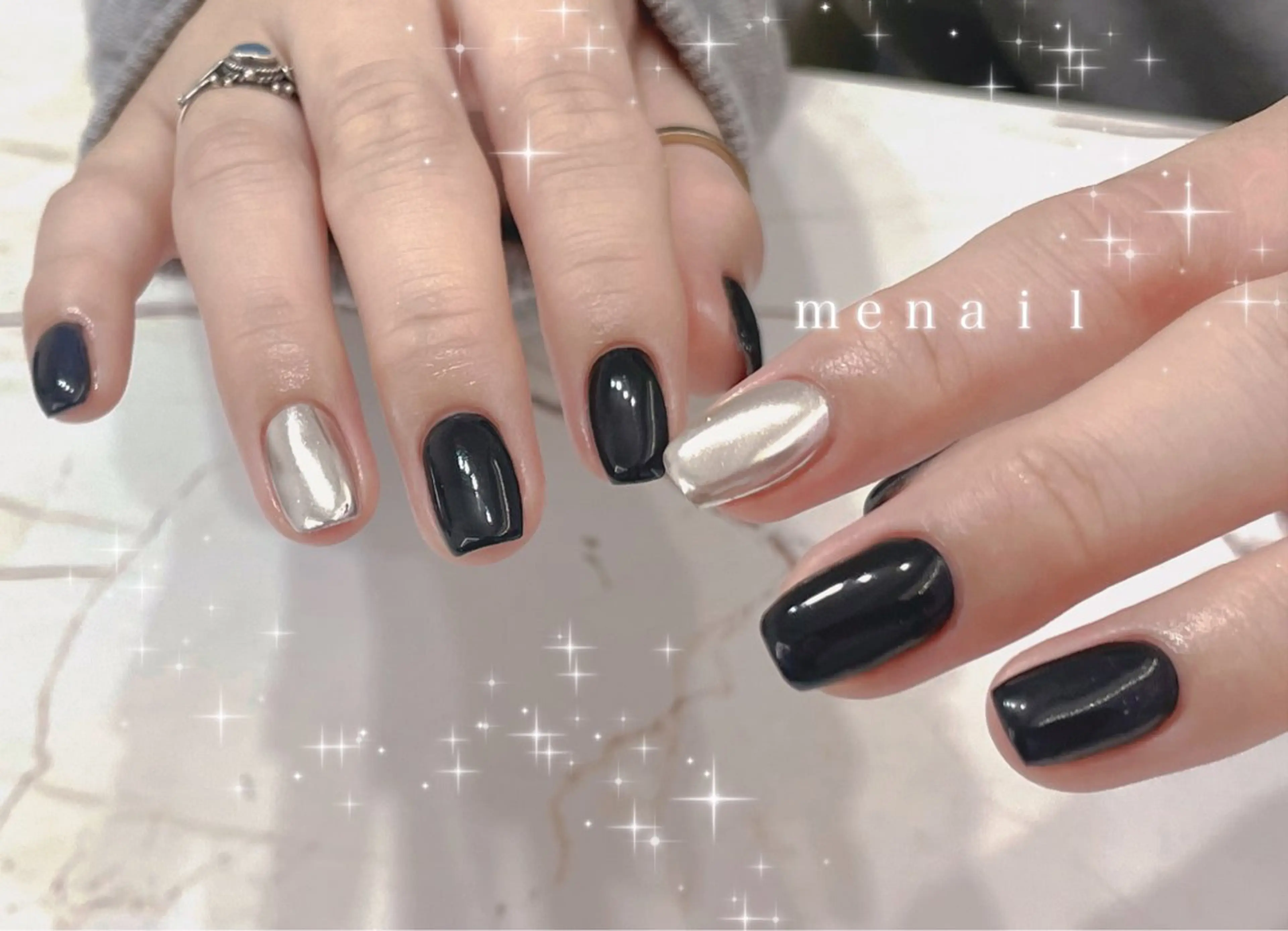 ネイル ミラーネイル ハンドネイル ＃ ｍｅのネイルデザイン