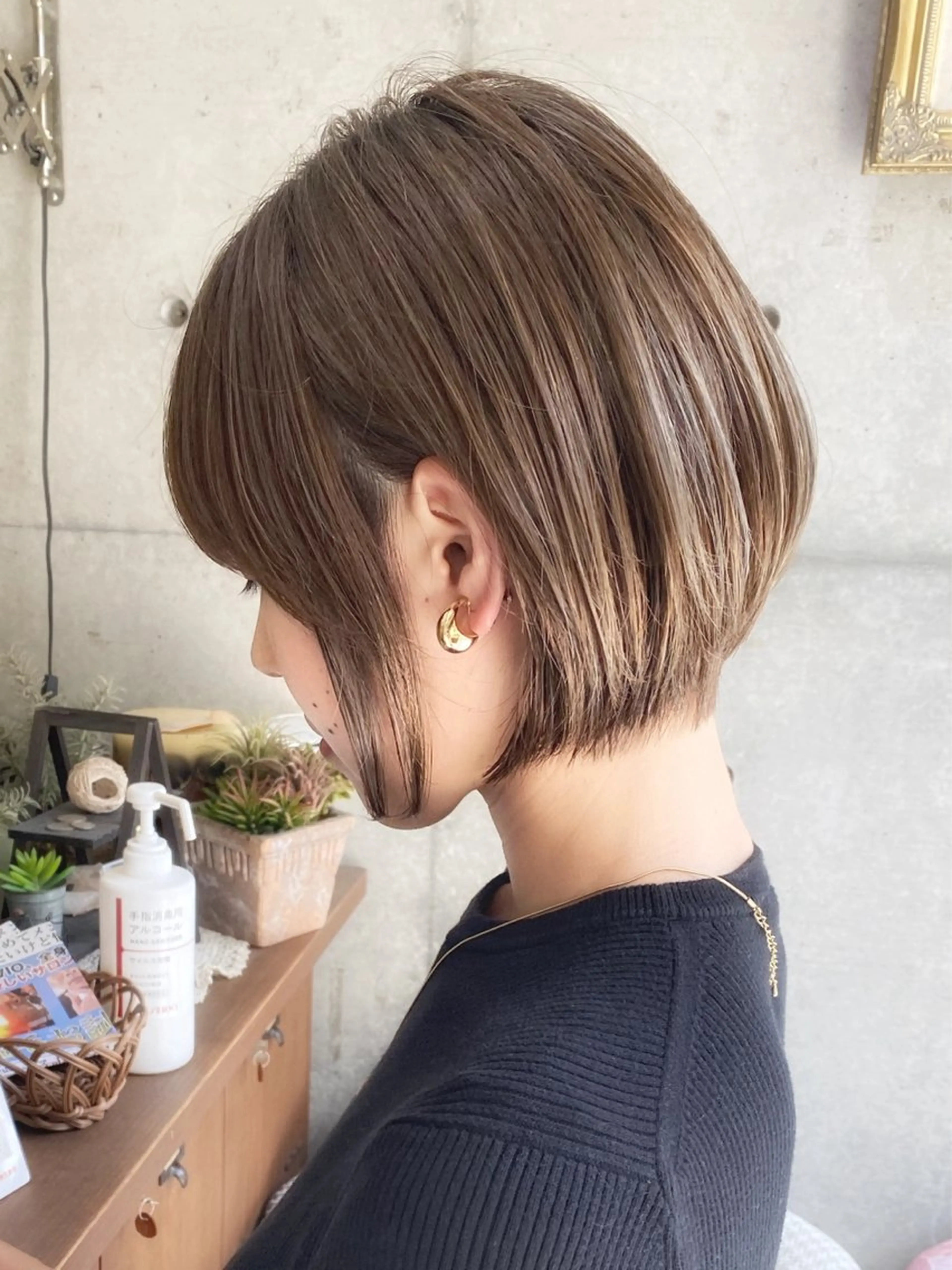 ショート カラー ショートボブ ハイライトカラー ボブ ハイライト ショートヘア ショート/ハイライト /白髪ぼかし🌿松本のヘアスタイル