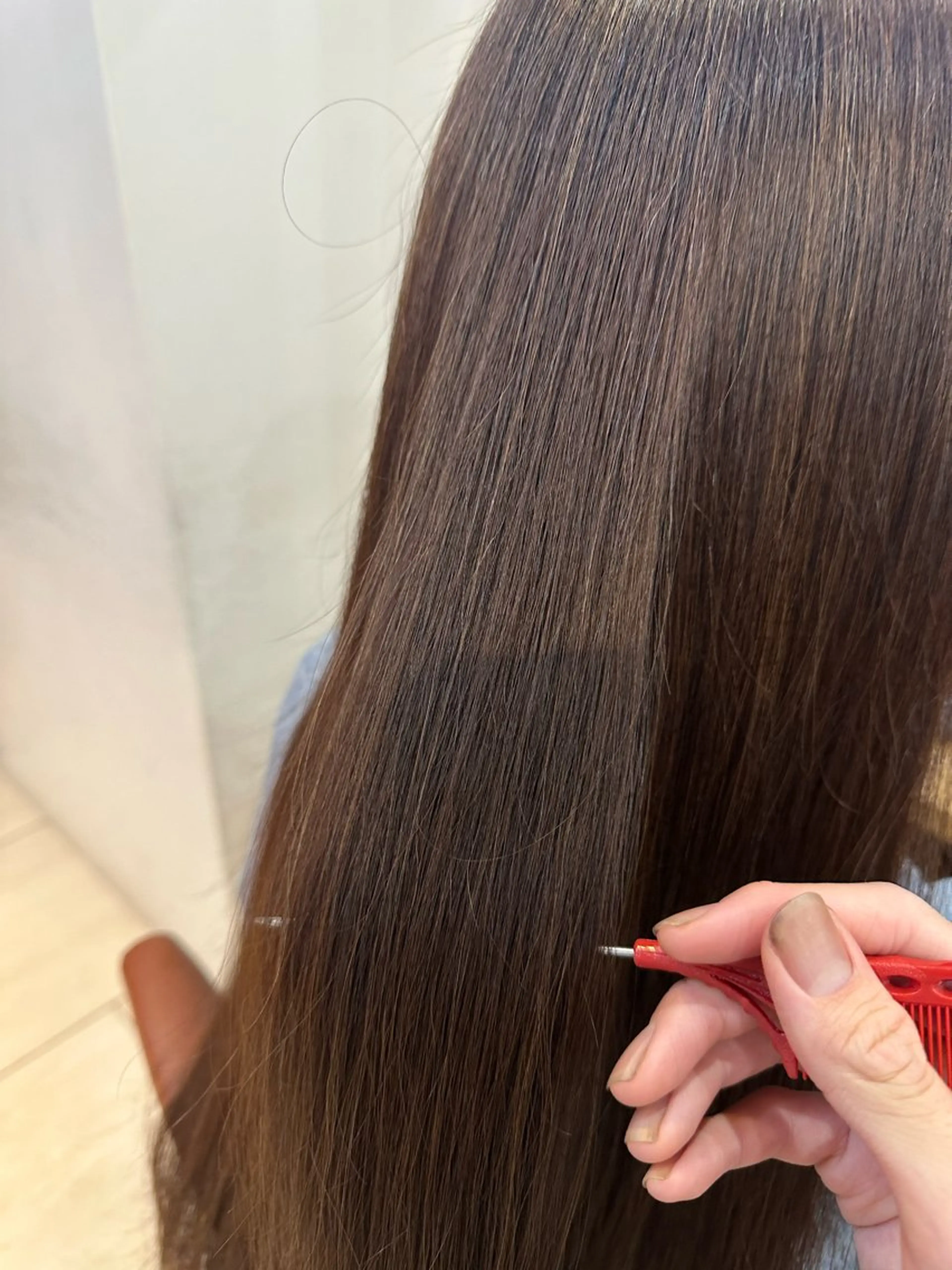 カラー 透明感カラー ヘアカラー トリートメント フェザーパーマ/ 縮毛矯正/げんのヘアスタイル