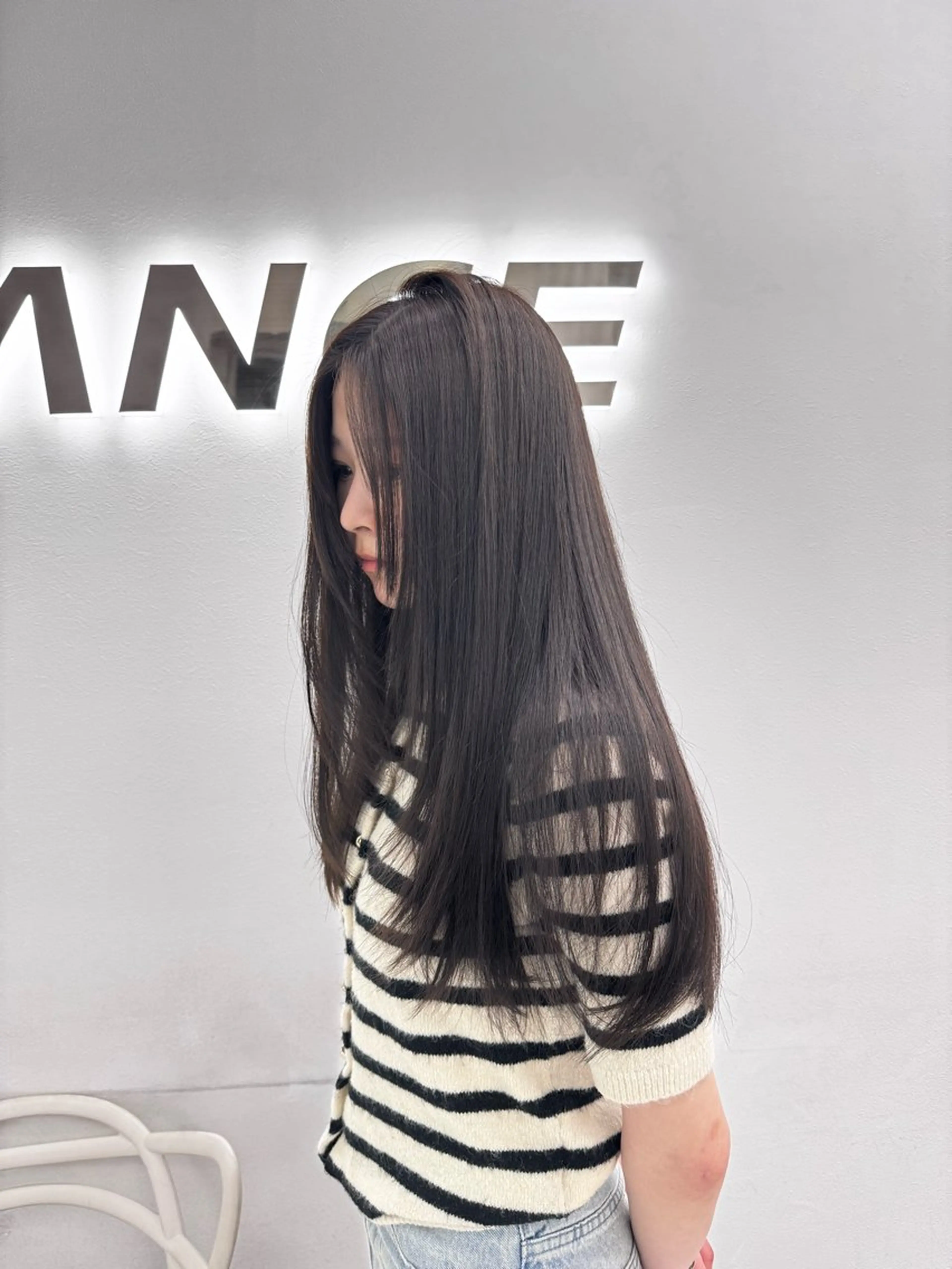 ロング ヘアカラー トリートメント ヘアセット 🤍韓国暗髪 レイヤー🤍きょうのヘアスタイル