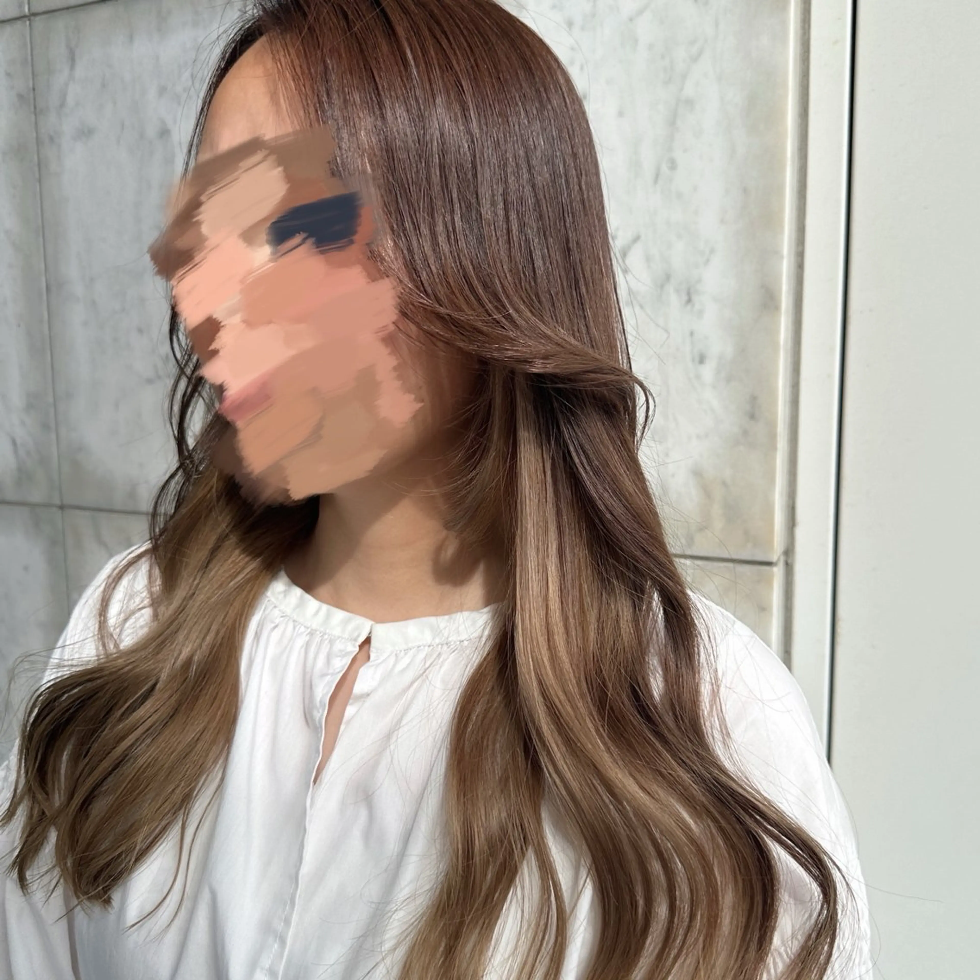 セミロング カット ヘアカラー 韓国スタイル🇰🇷 児島葉月のヘアスタイル