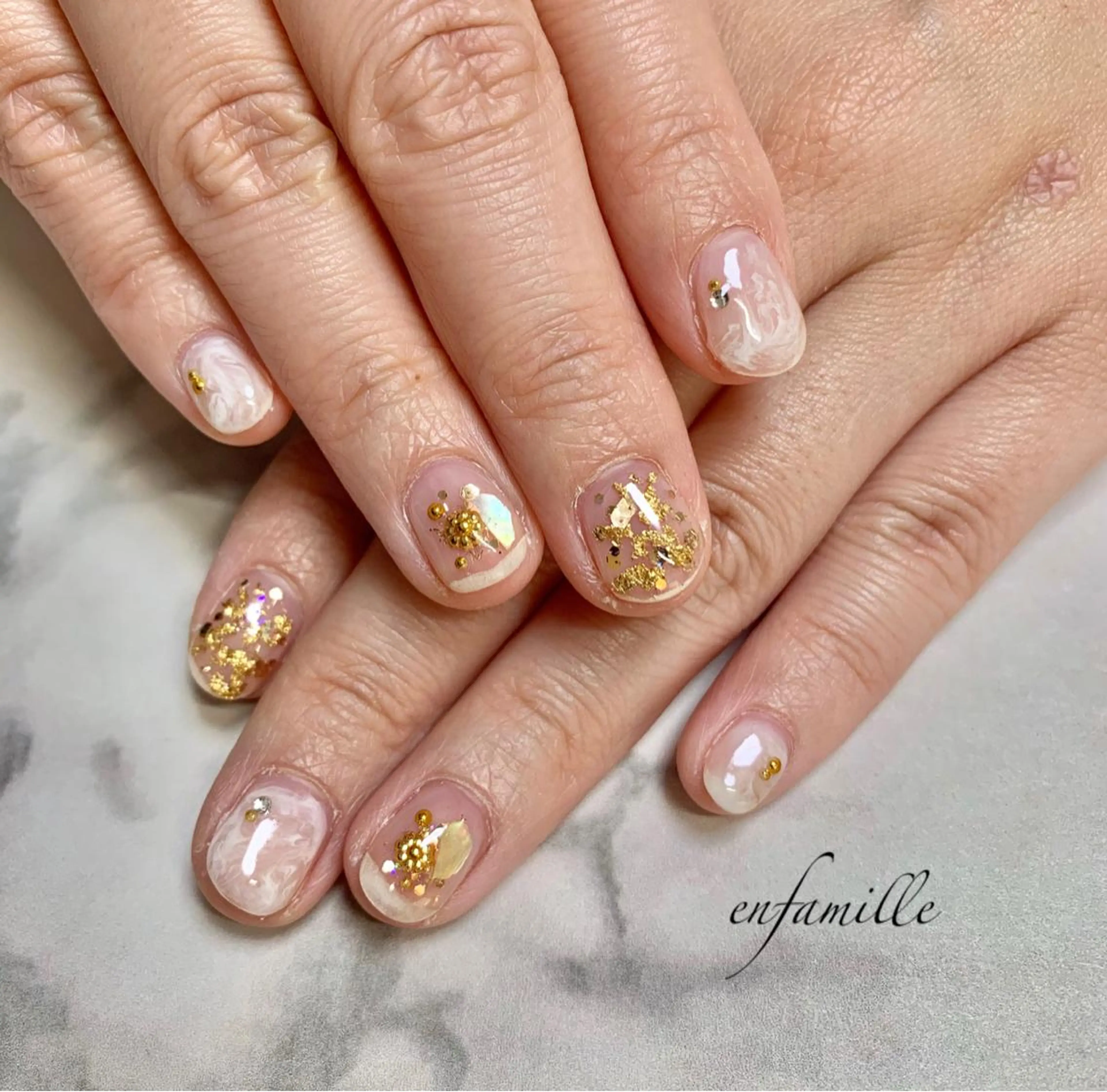 ネイル ハンドネイル nail salon en familleのネイルデザイン