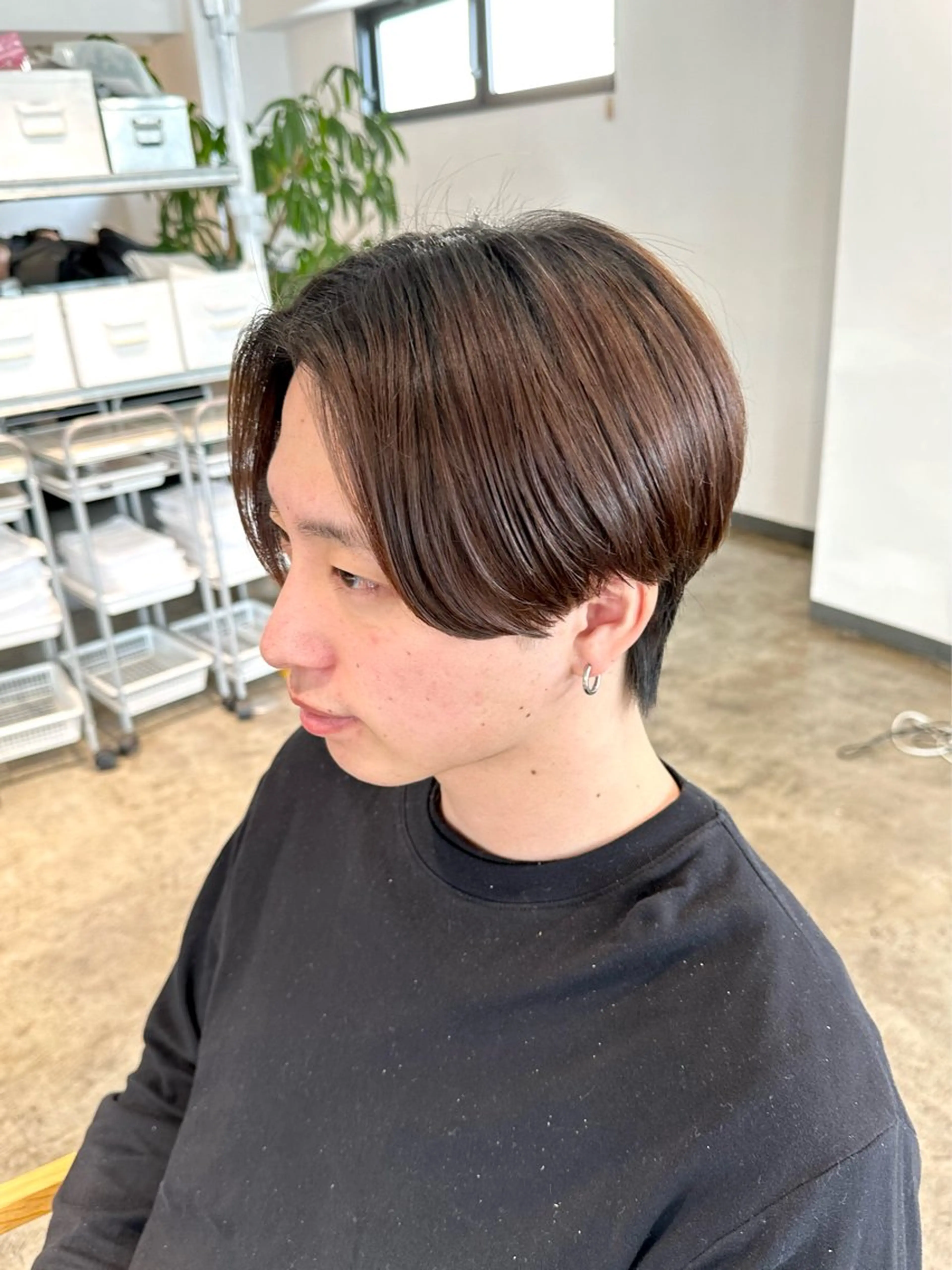 メンズ ビジネス センターパート メンズパーマ カット 骨格補正施術/メンズ 専門美容師/YUYAのヘアスタイル