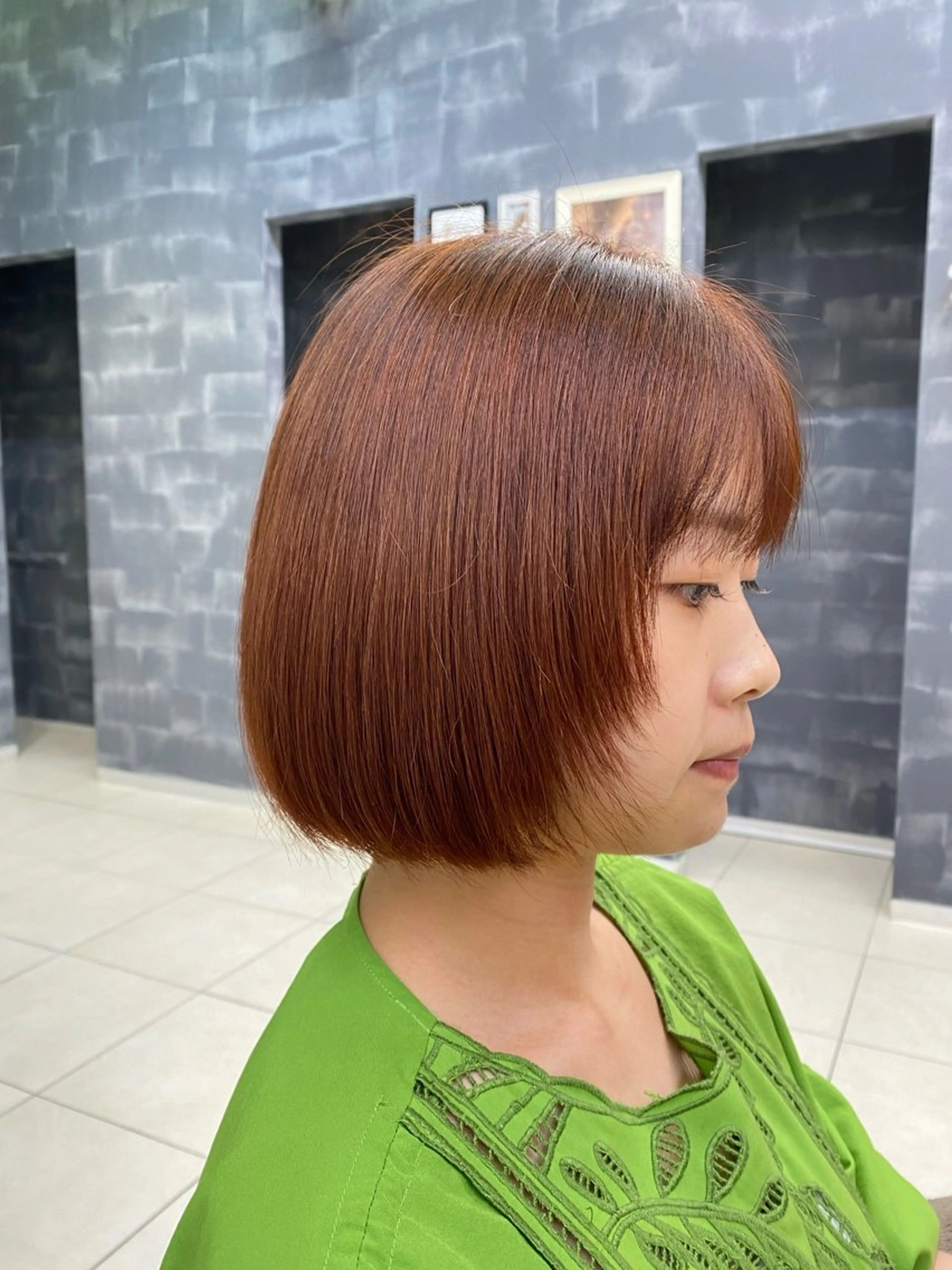 カラー オレンジ 🪼かえで🪼臼井 カラー/縮毛矯正のヘアスタイル