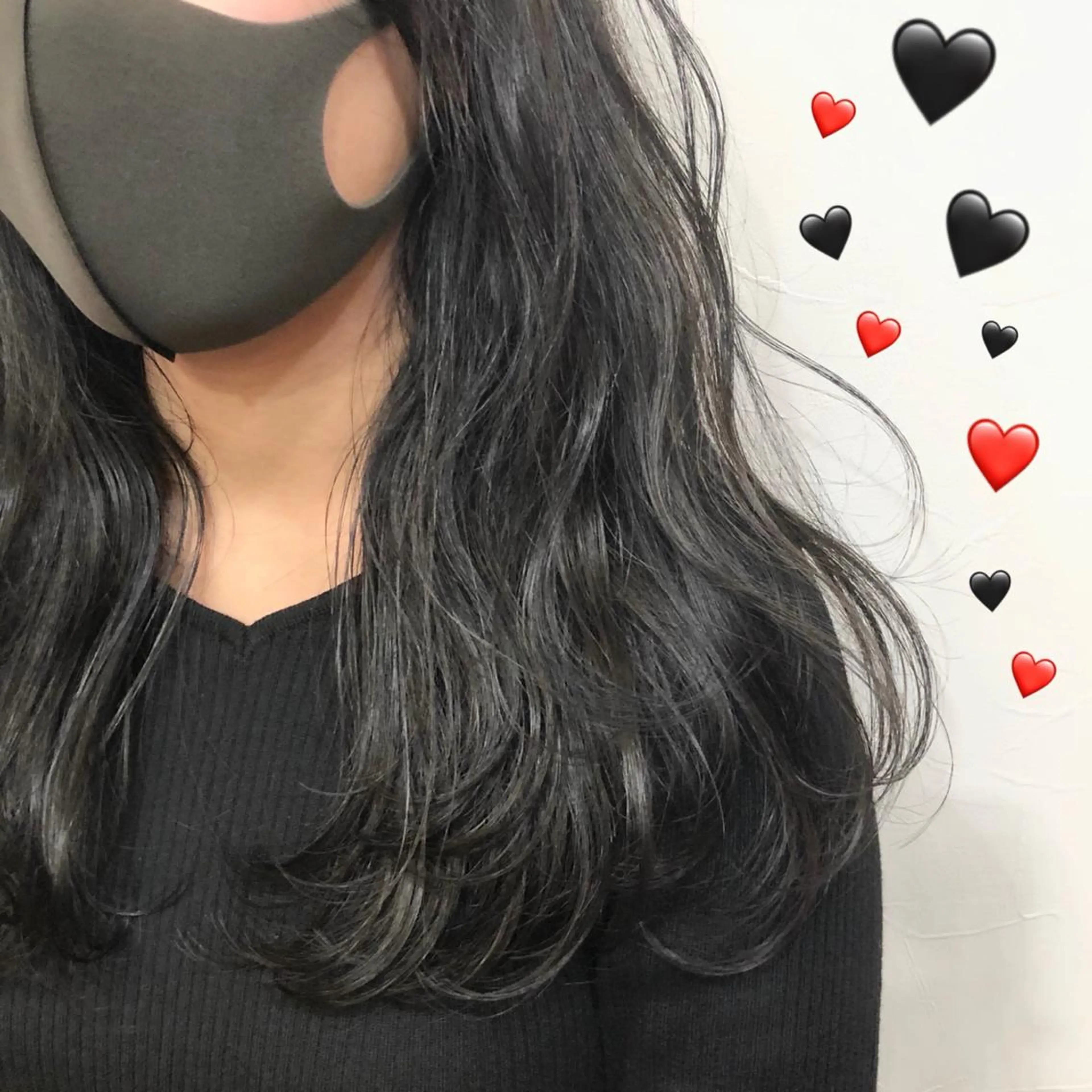セミロング カラー 黒髪 🍊🍊COコ かぢあおい🍊🍊のヘアスタイル
