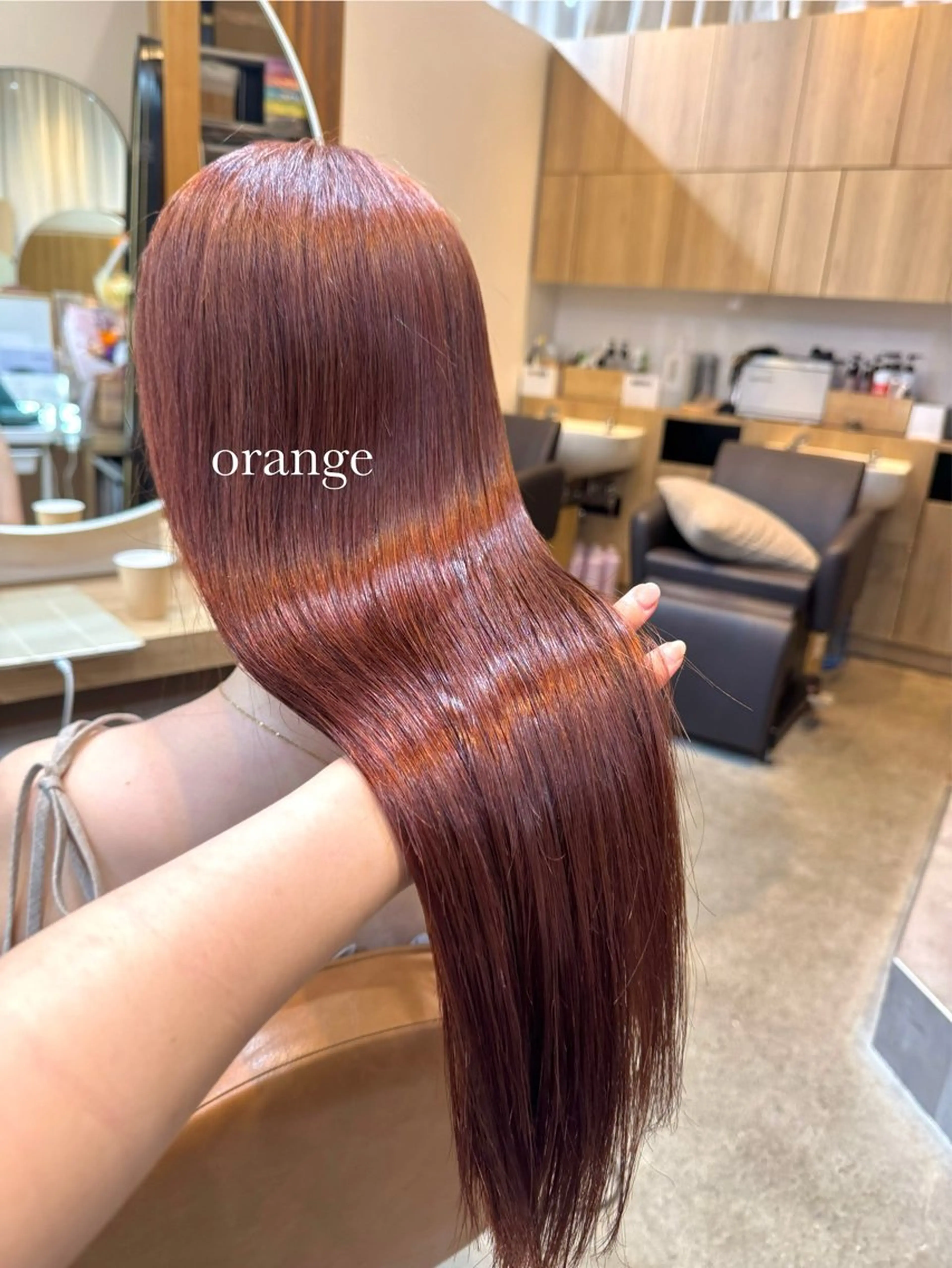 ロング カラー ヘアカラー 🍒髪質改善/暖色 艶カラー 🌸桜🌸のヘアスタイル