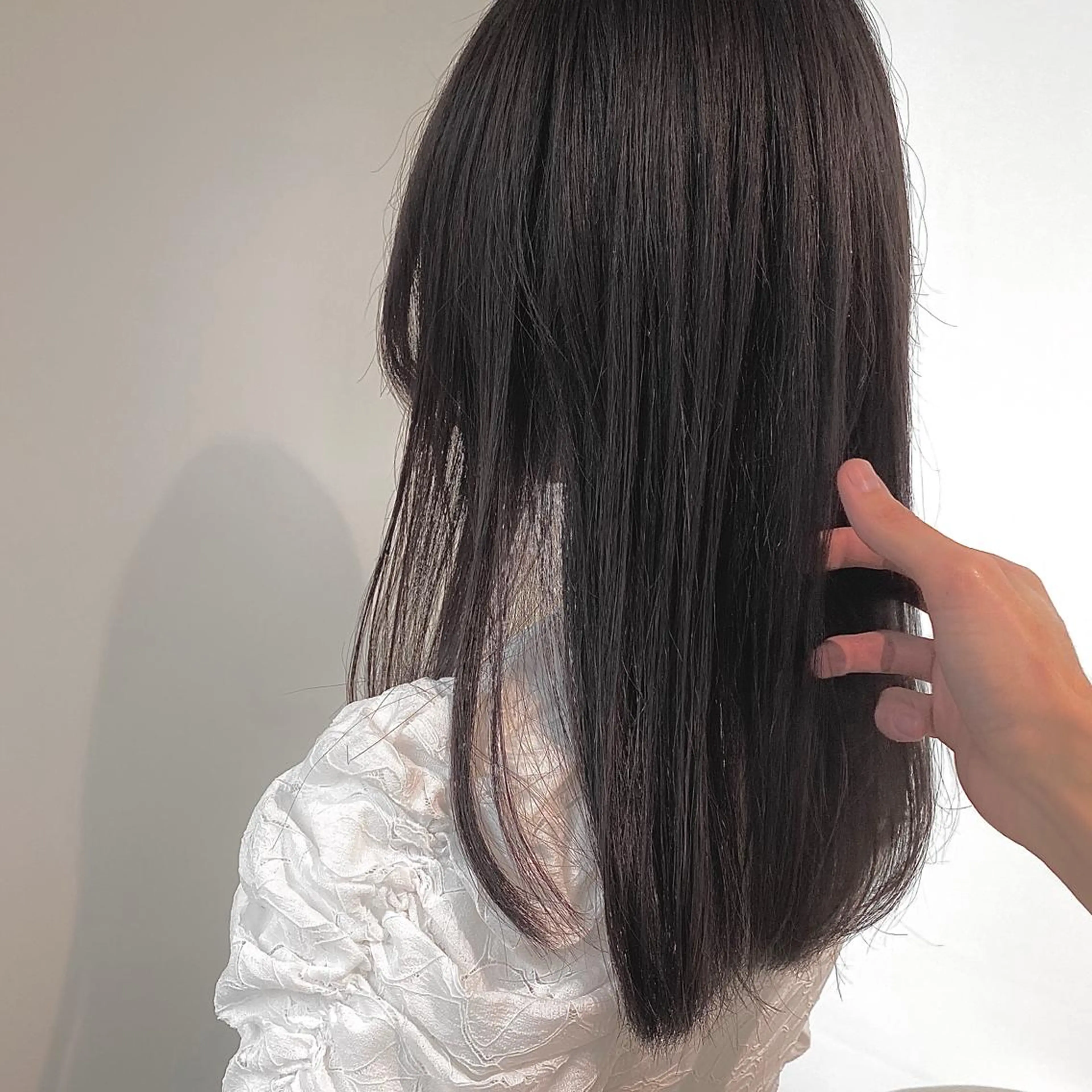 セミロング ヘアカラー トリートメント 神奈川大学最寄り白楽 三本松巧のヘアスタイル