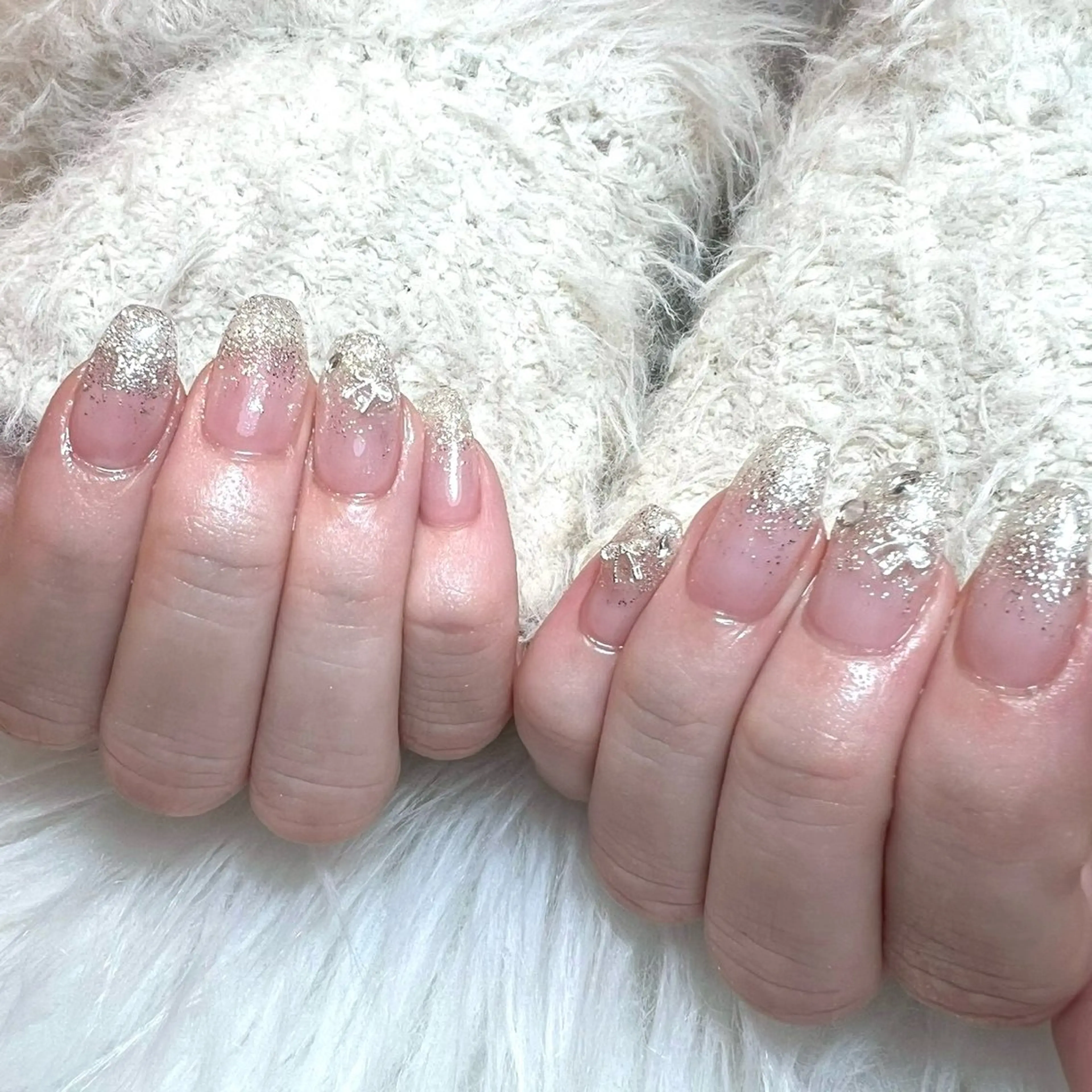 【60分オフなし】《9色限定》🧸グラデーションネイル🧸ラメ•フィルイン変更可🙆‍♀️ #天王寺#阿倍野の写真