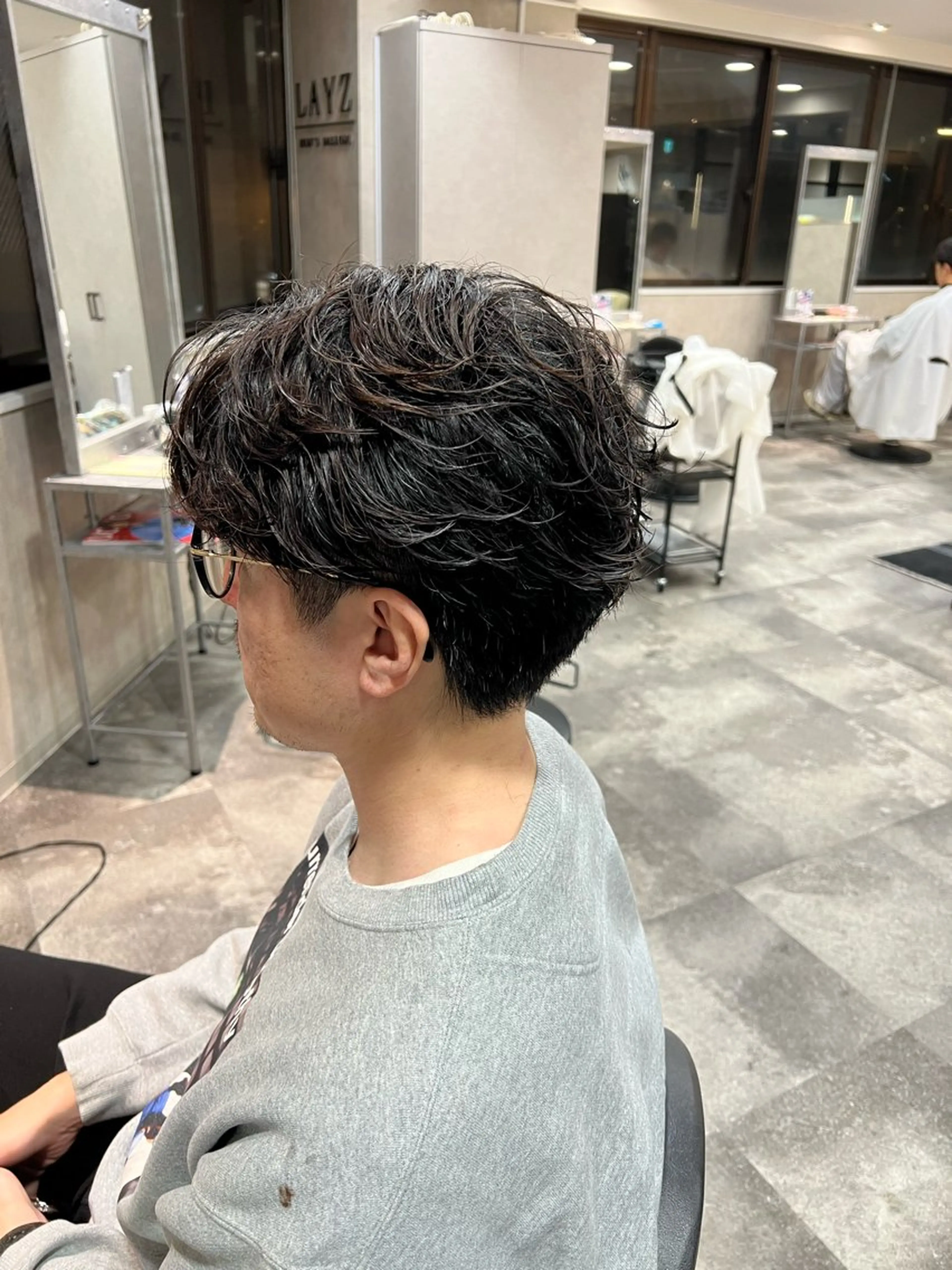 ショート パーマ ヘアアレンジ メンズ フェザーパーマ メンズパーマ カット パーマ メンズ特化/カラー/ パーマ/ケイシンのヘアスタイル