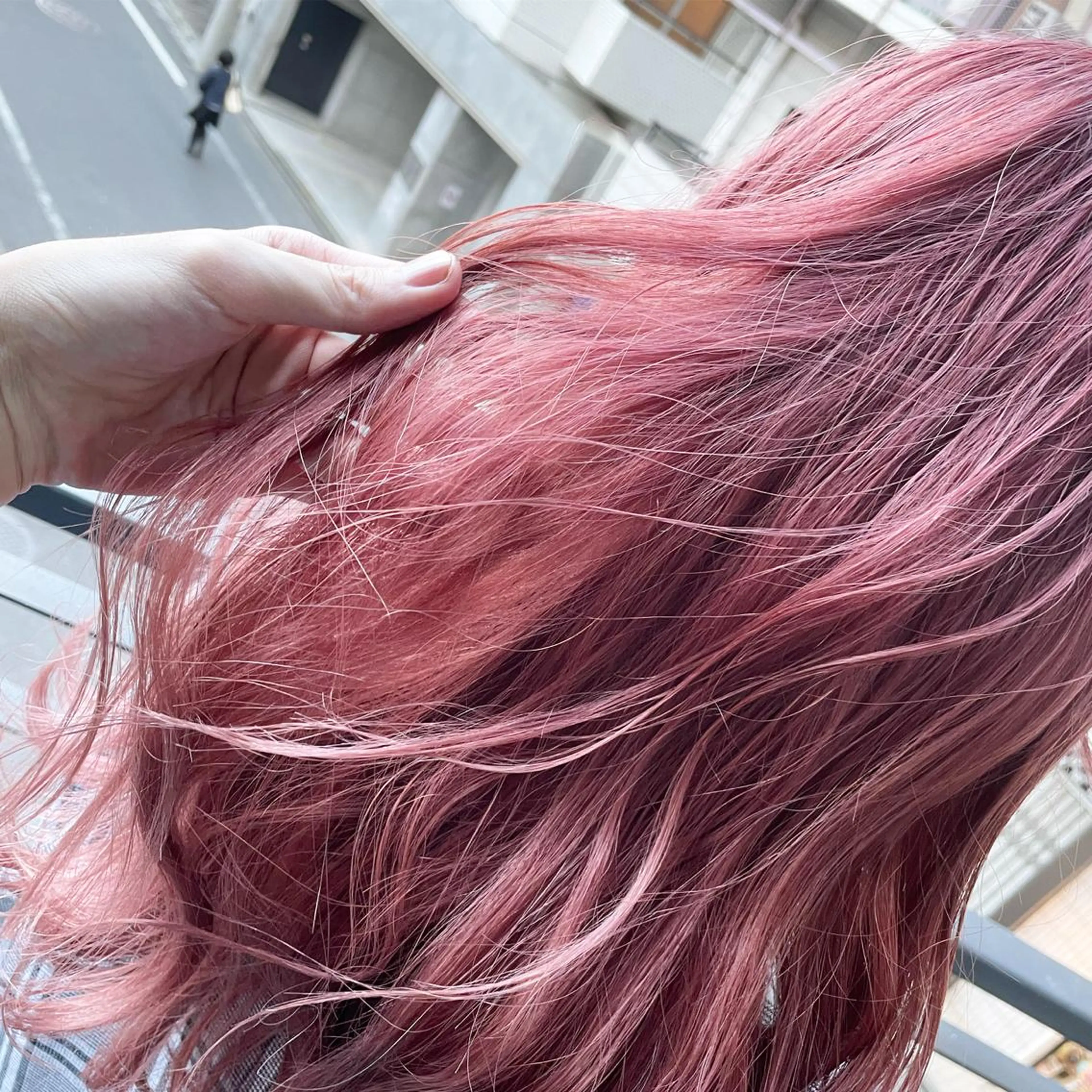 ロング カラー ピンクカラー ローズカラー ヘアカラー 失敗したくない人へ ハイトーン美容師のヘアスタイル