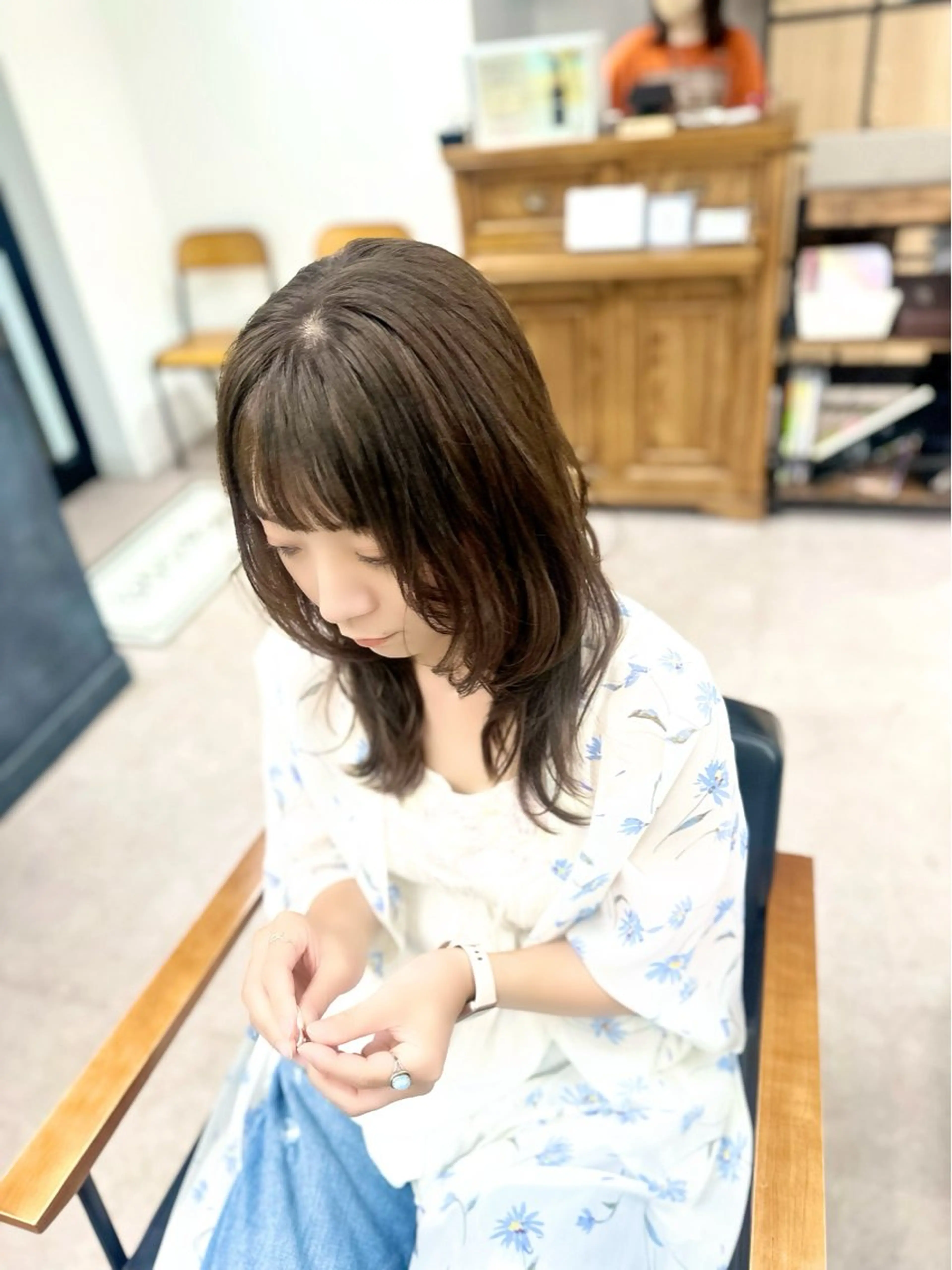 セミロング カラー パーマ ヘアアレンジ メンズ キッズ カット ヘアカラー 骨格似合わせレイヤー 🌿JUNのヘアスタイル