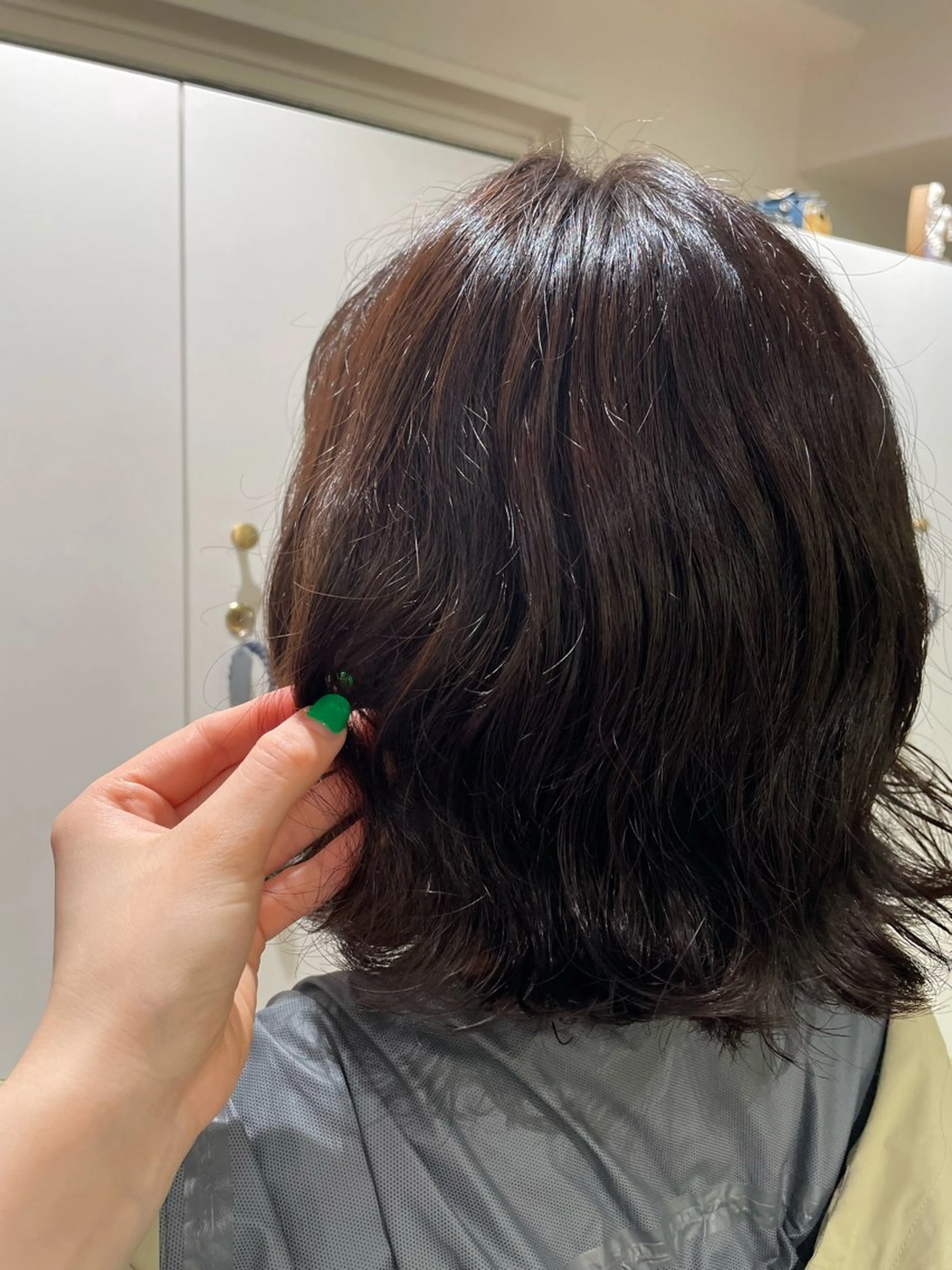 ミディアム カラー ブラウンカラー モデル募集中🍤 清水 美陽のヘアスタイル
