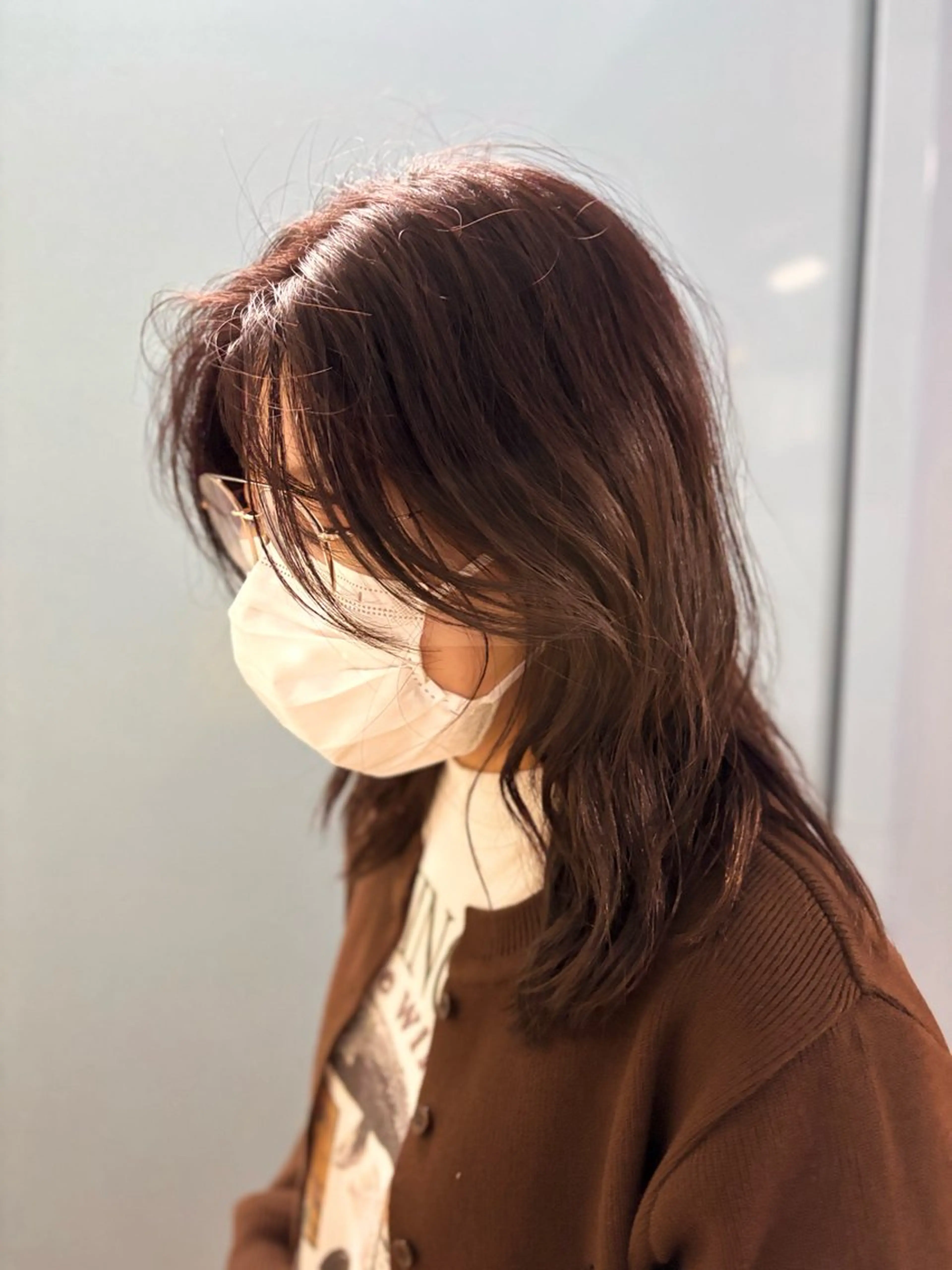 ミディアム カラー パーマ ショート・パーマ・デ ザインカラー/むつみのヘアスタイル