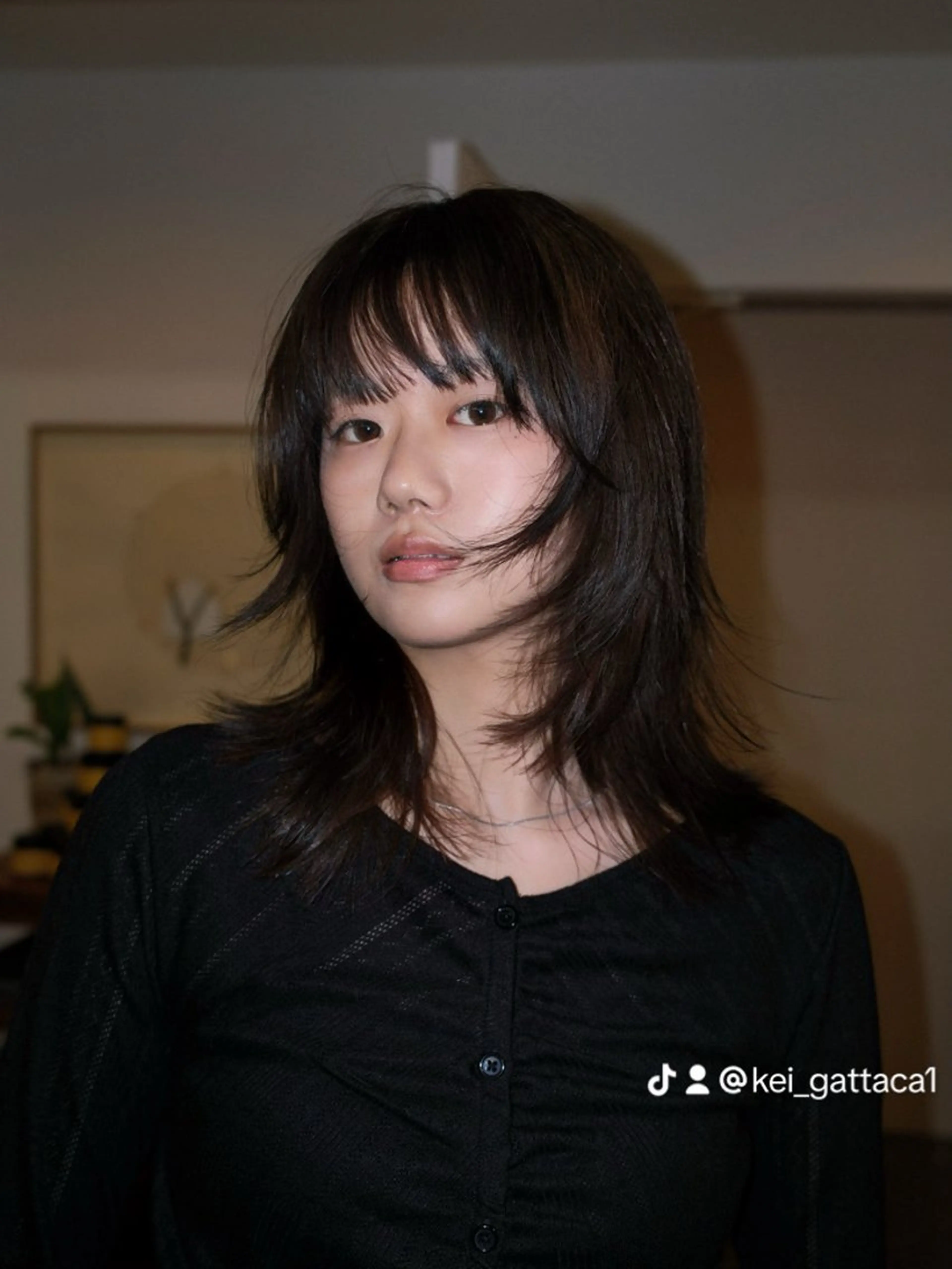 ミディアム カラー カット ヘアカラー KEI gattacaのヘアスタイル
