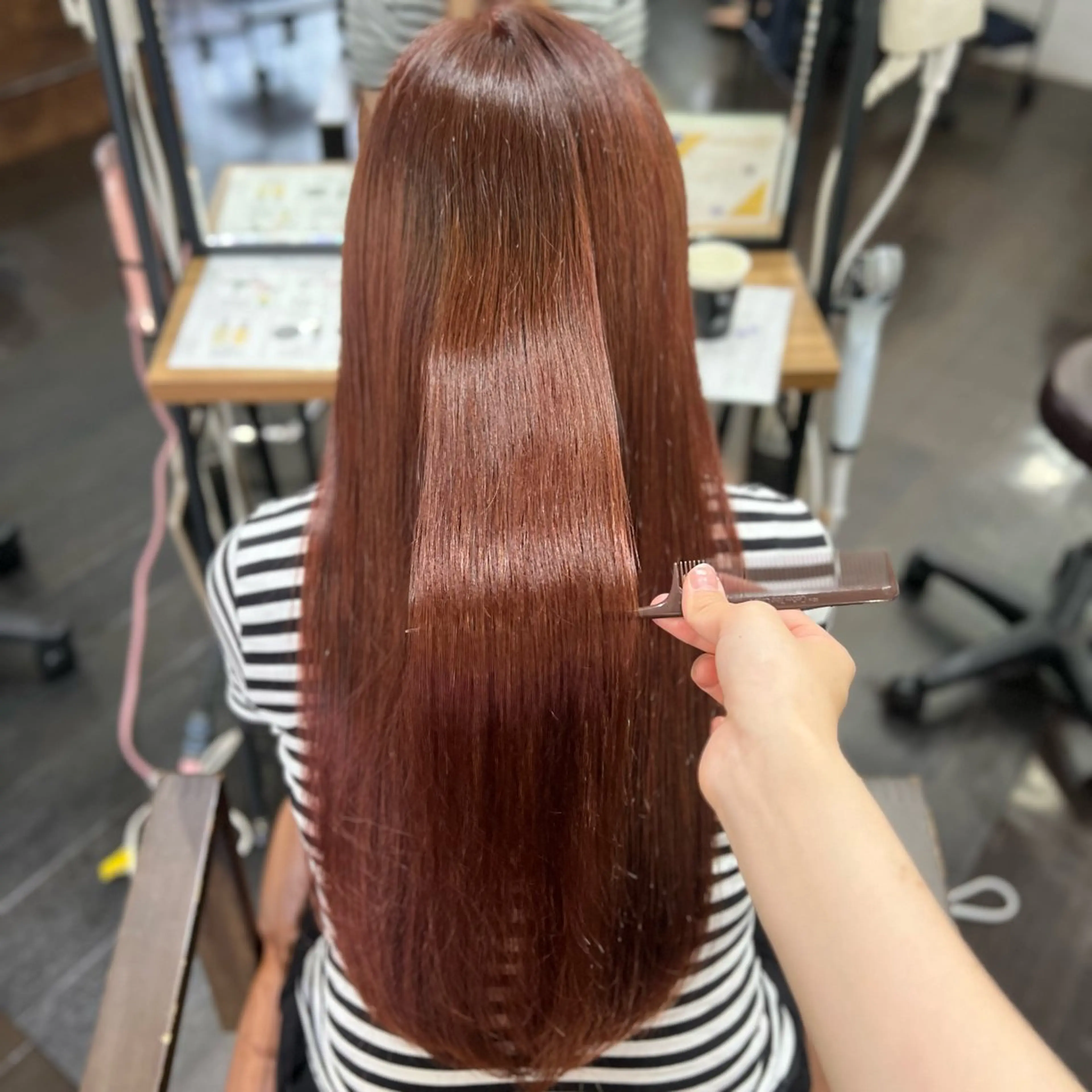 ロング カラー ブラウンカラー ピンクカラー ピンクブラウン ロング 🌼名駅/透明感 髪質改善/はるな🌼のヘアスタイル