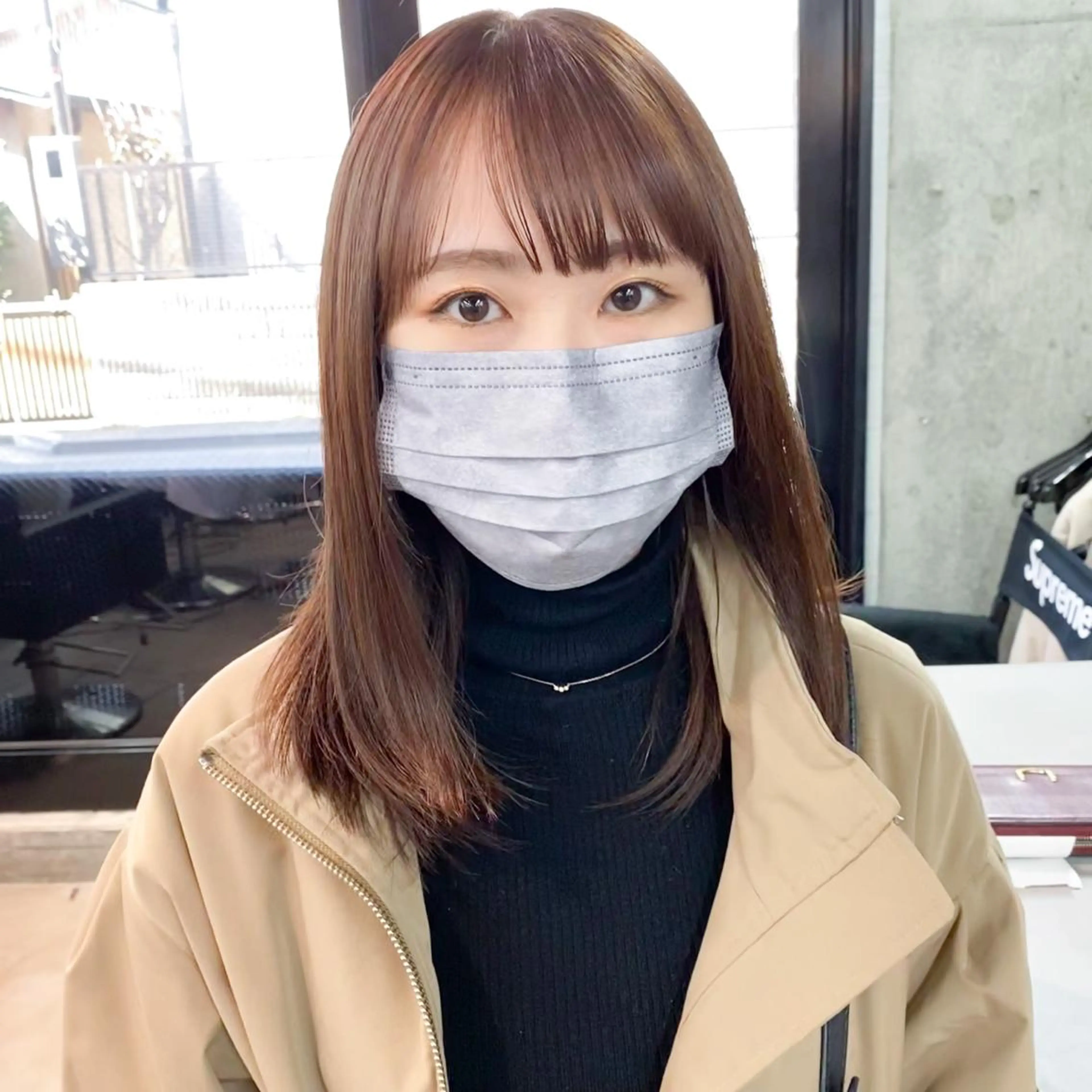 ミディアム カラー 艶髪ブリーチ 永井竜也のヘアスタイル