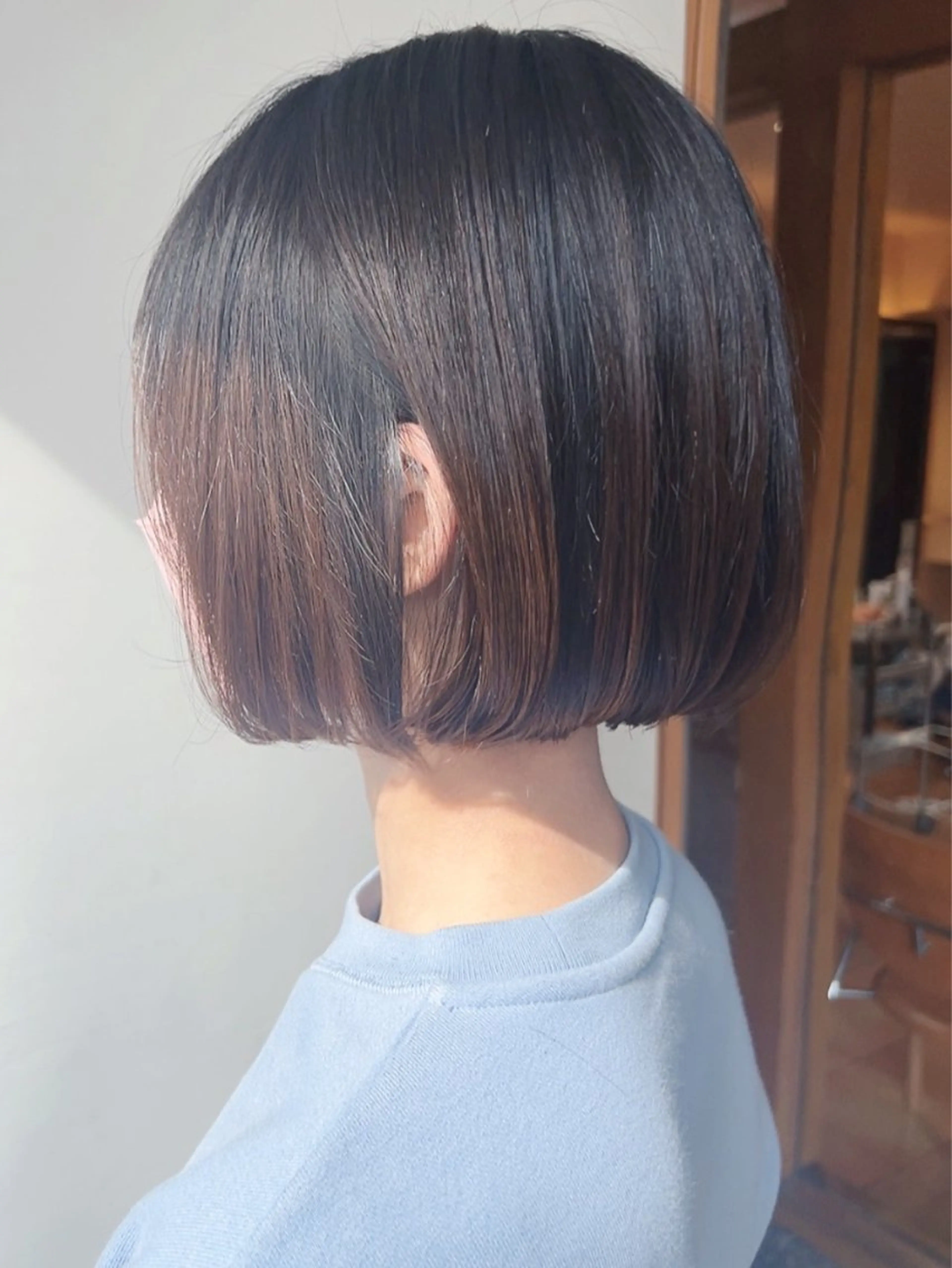 ショート ボブ morio from london所属・松岡彩華 ボブ /グレージュのヘアスタイル