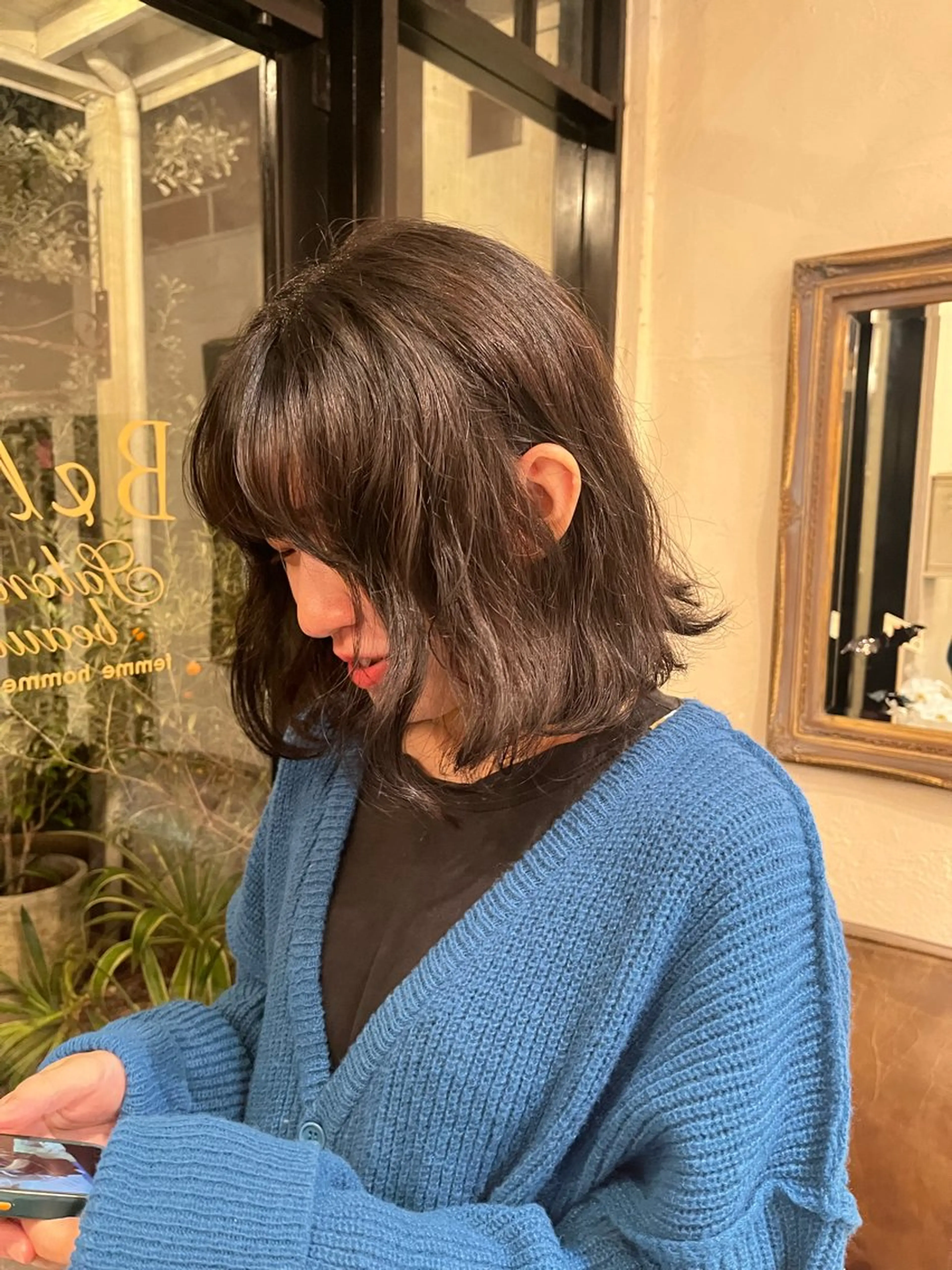 ミディアム カラー パーマ ヘアカラー トリートメント ヘアセット ブリーチカラー/ パーマ/Asukaのヘアスタイル